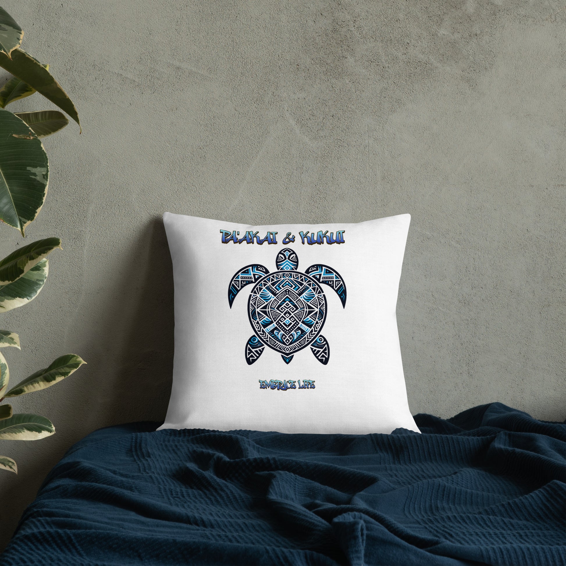 Tribal Sea Turtle Premium Pillow Pillow Pa'akai & Kukui