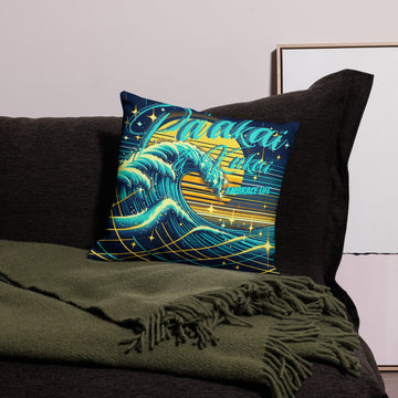 Blue Waves Premium Pillow Pillow Pa'akai & Kukui