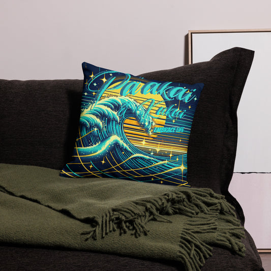 Blue Waves Premium Pillow