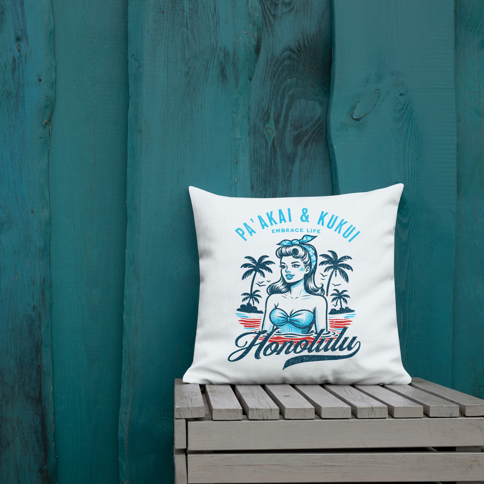Honolulu Premium Pillow Pillow Pa'akai & Kukui 18″×18″
