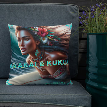 Hawaiian Surfer Chic Premium Pillow