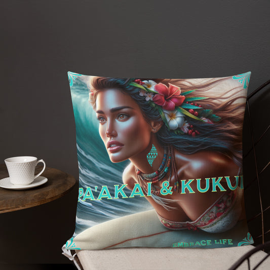 Hawaiian Surfer Chic Premium Pillow