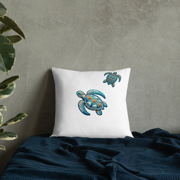 Tribal Sea Turtle Premium Pillow