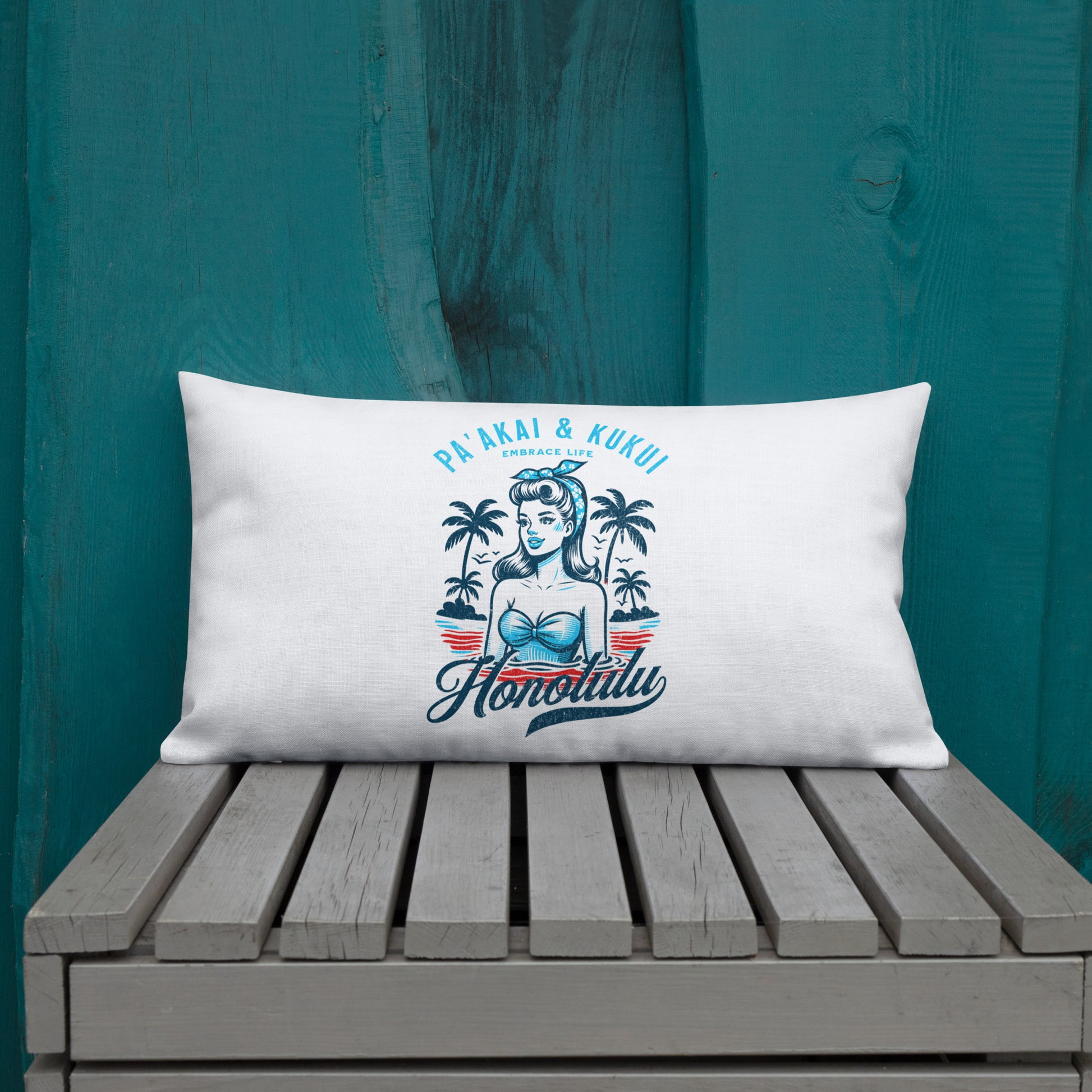 Honolulu Premium Pillow Pillow Pa'akai & Kukui 20″×12″