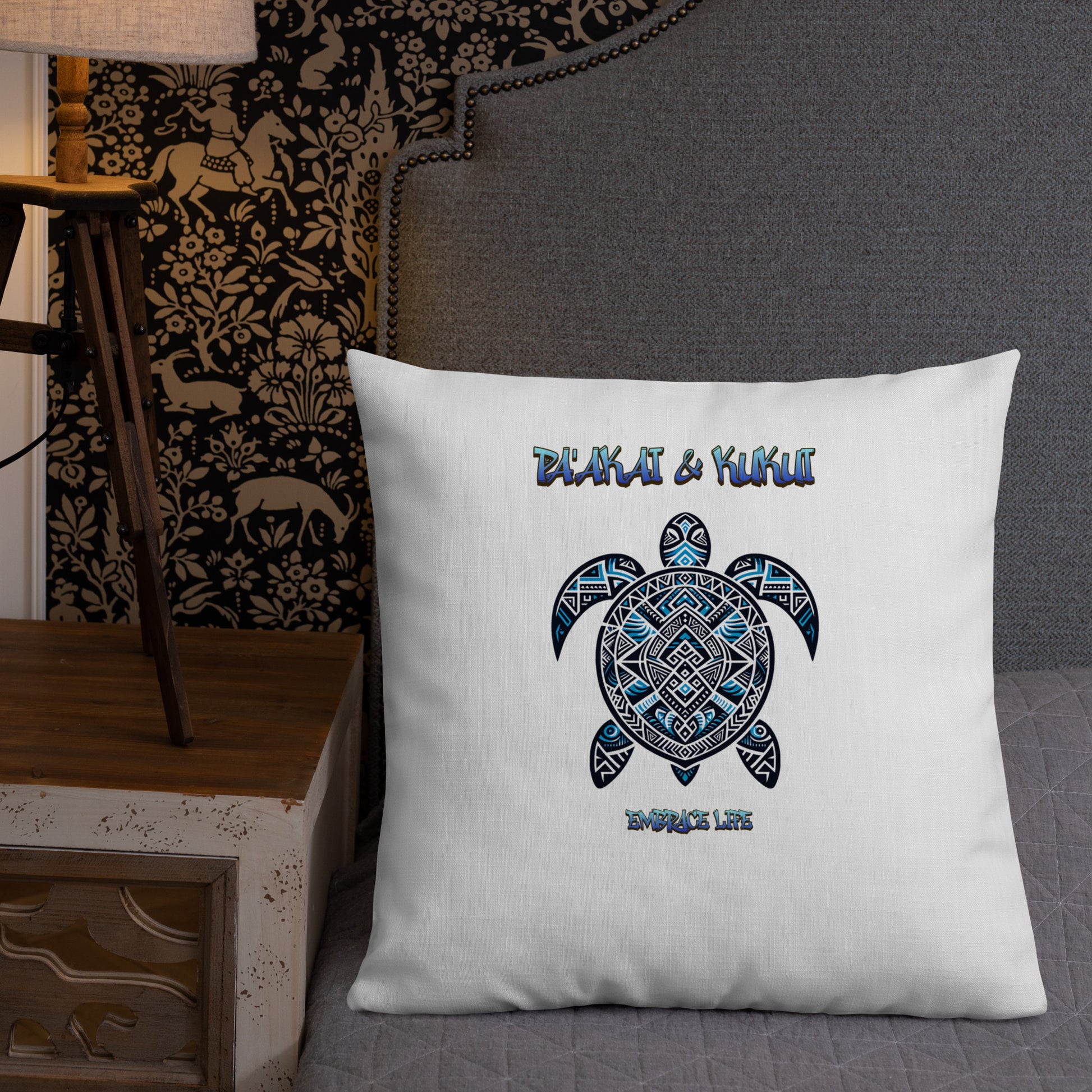 Tribal Sea Turtle Premium Pillow Pillow Pa'akai & Kukui