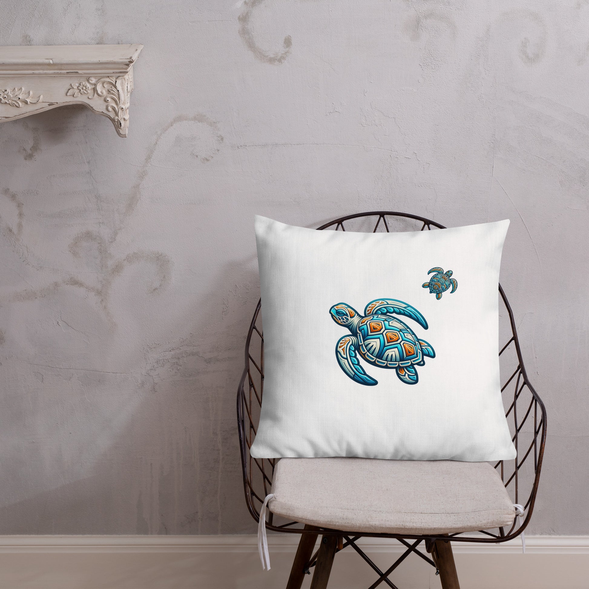 Tribal Sea Turtle Premium Pillow Pillow Pa'akai & Kukui