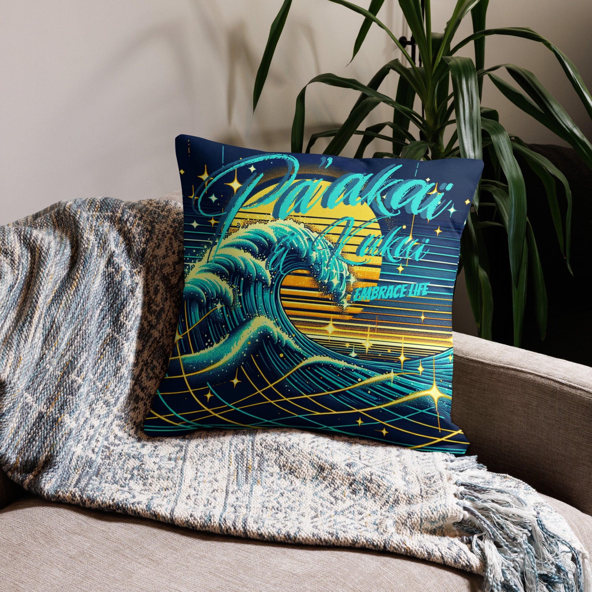 Blue Waves Premium Pillow Case Pillow Case Pa'akai & Kukui