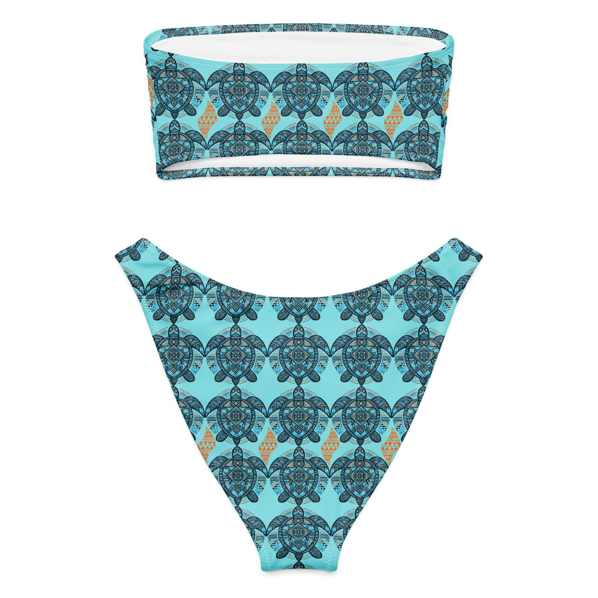 Tribal honu bandeau bikini Bandeau Bikini Pa'akai & Kukui