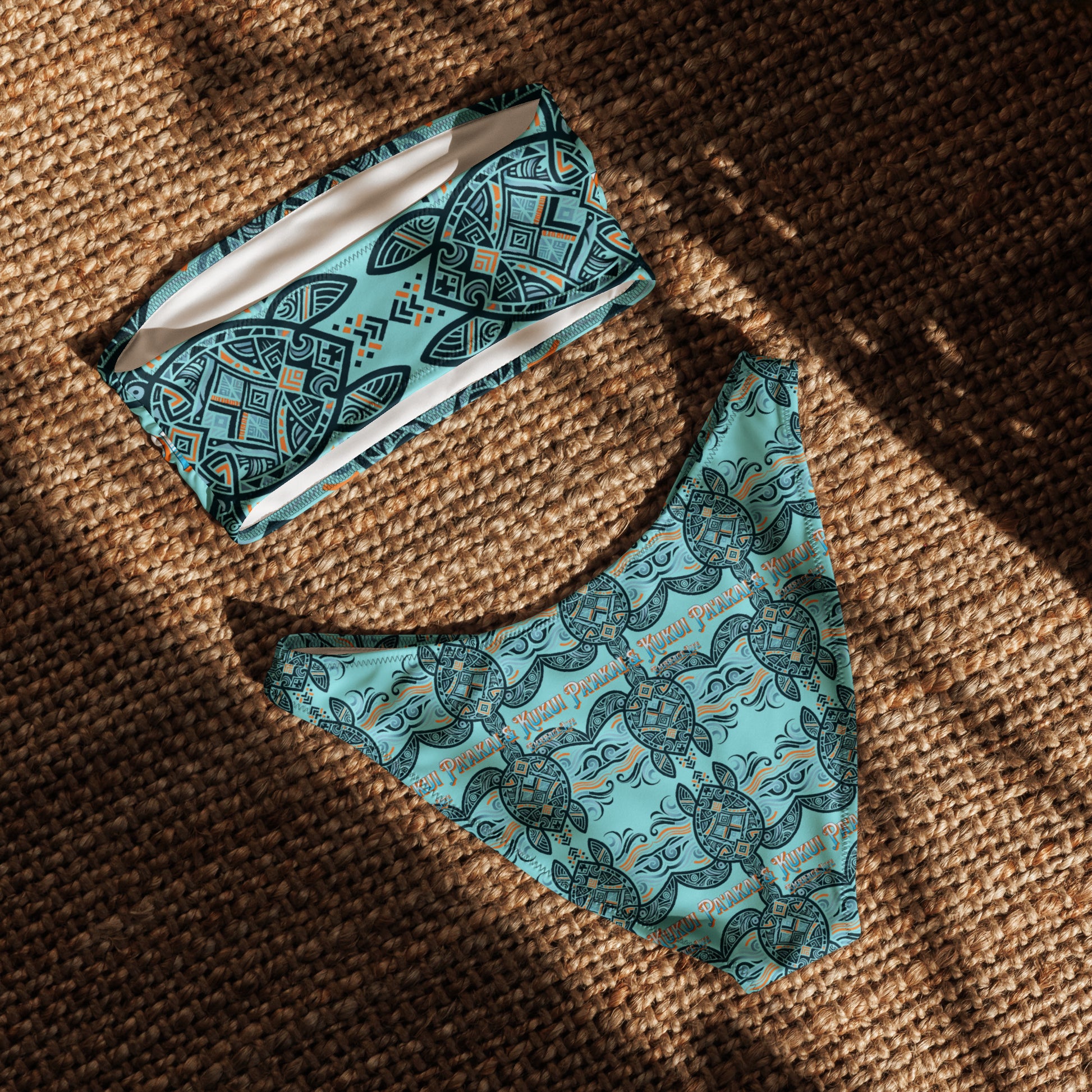 Tribal honu II bandeau bikini Bandeau Bikini Pa'akai & Kukui