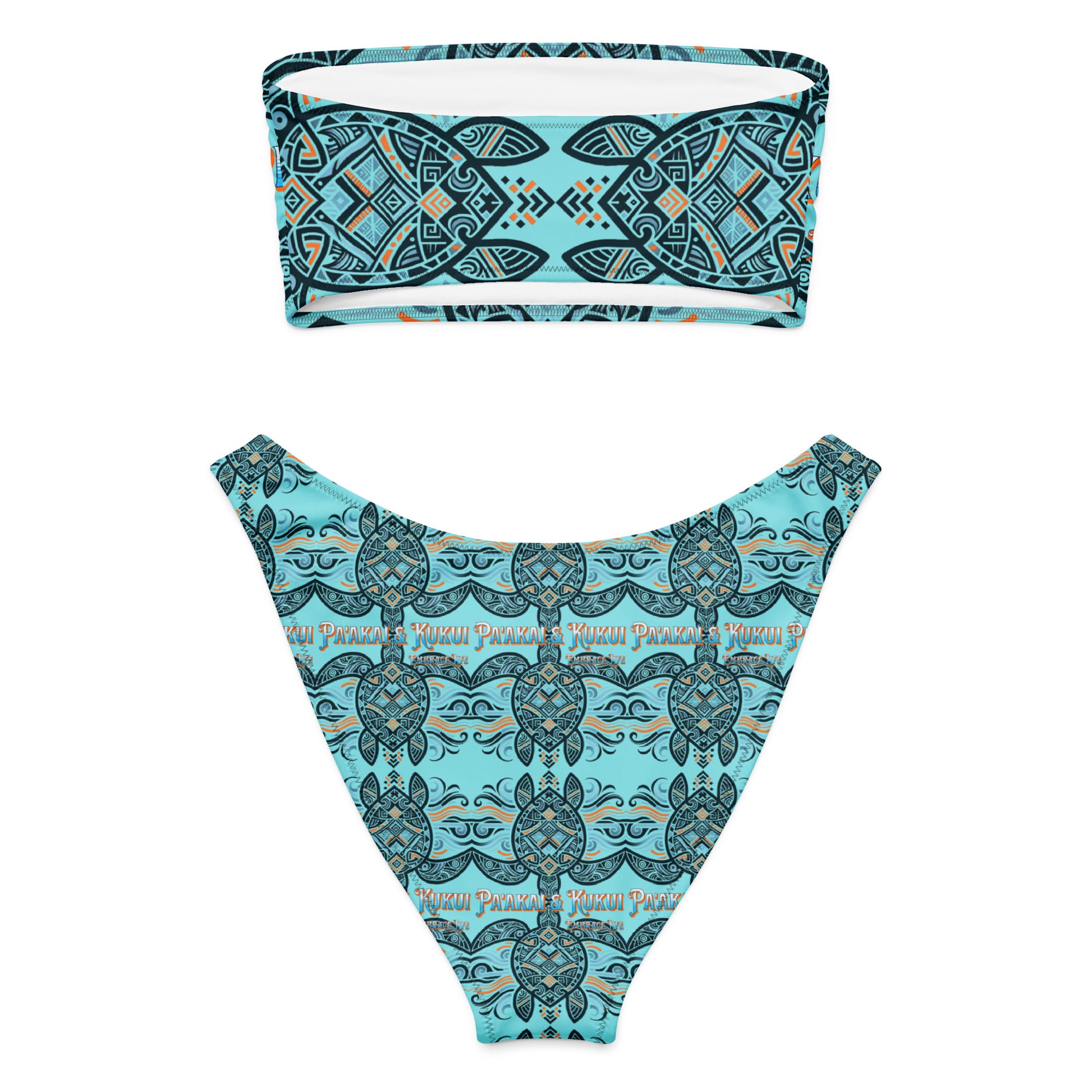 Tribal honu II bandeau bikini Bandeau Bikini Pa'akai & Kukui