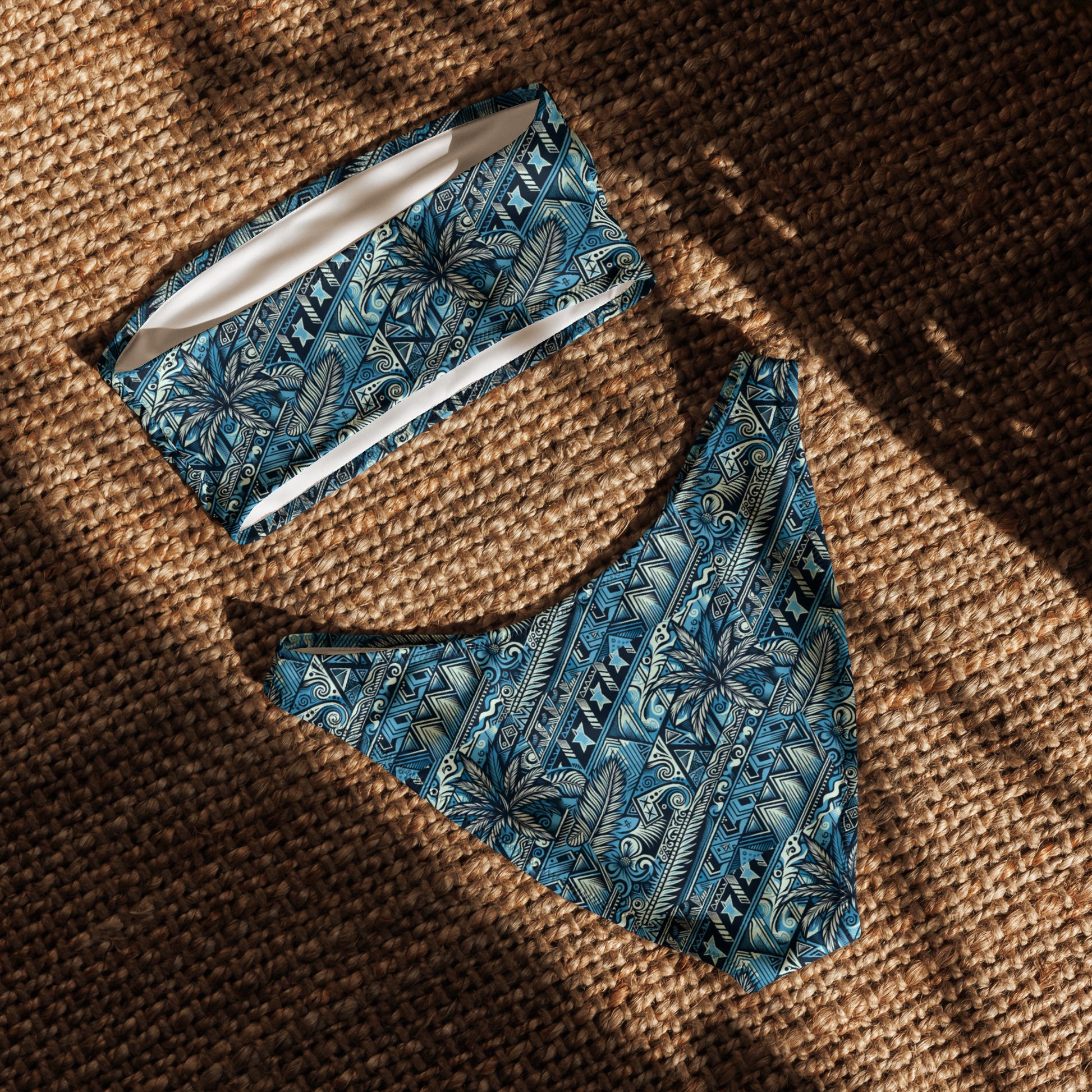 Nā Loulu 'Uli'uli Bandeau Bikini Bandeau Bikini Pa'akai & Kukui