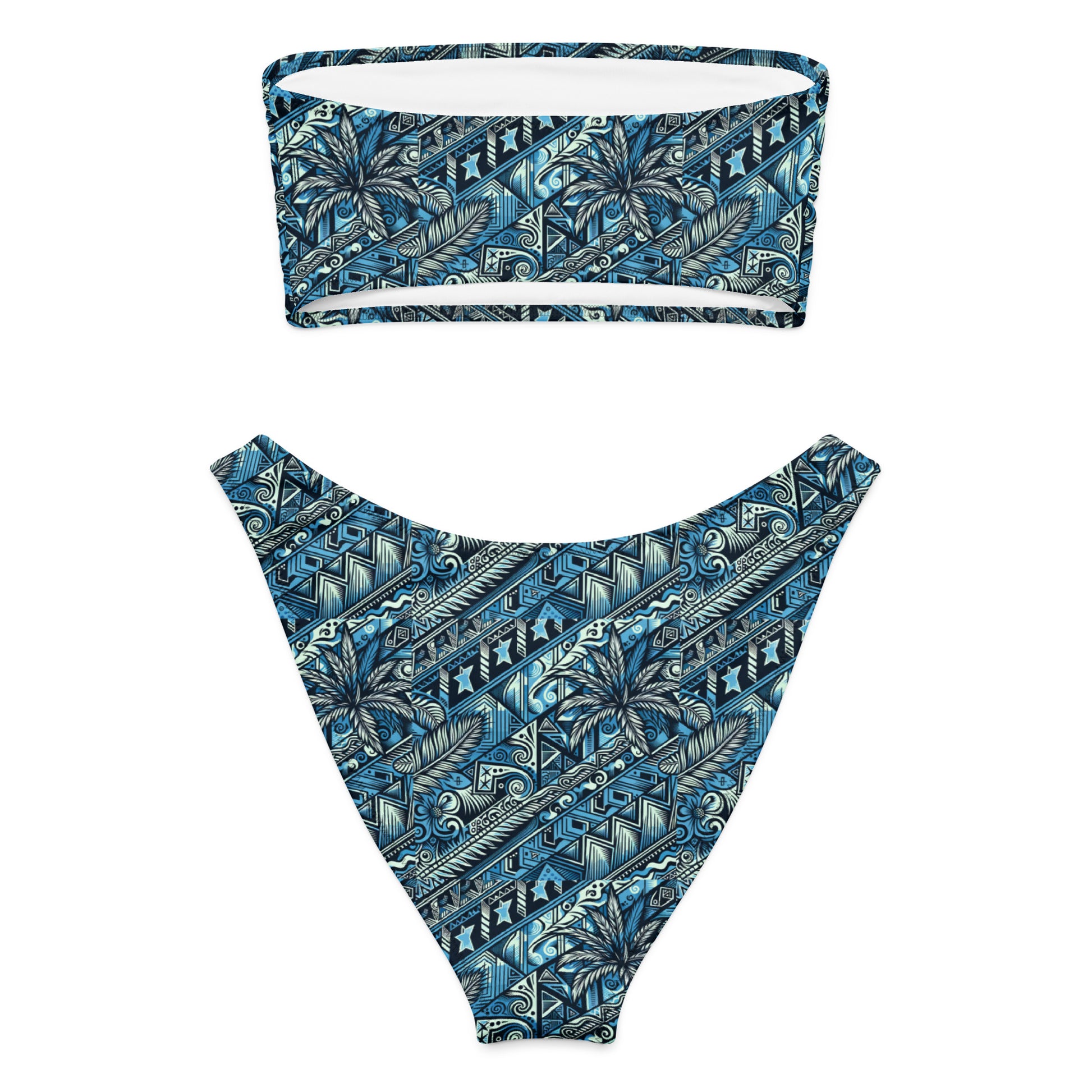 Nā Loulu 'Uli'uli Bandeau Bikini Bandeau Bikini Pa'akai & Kukui