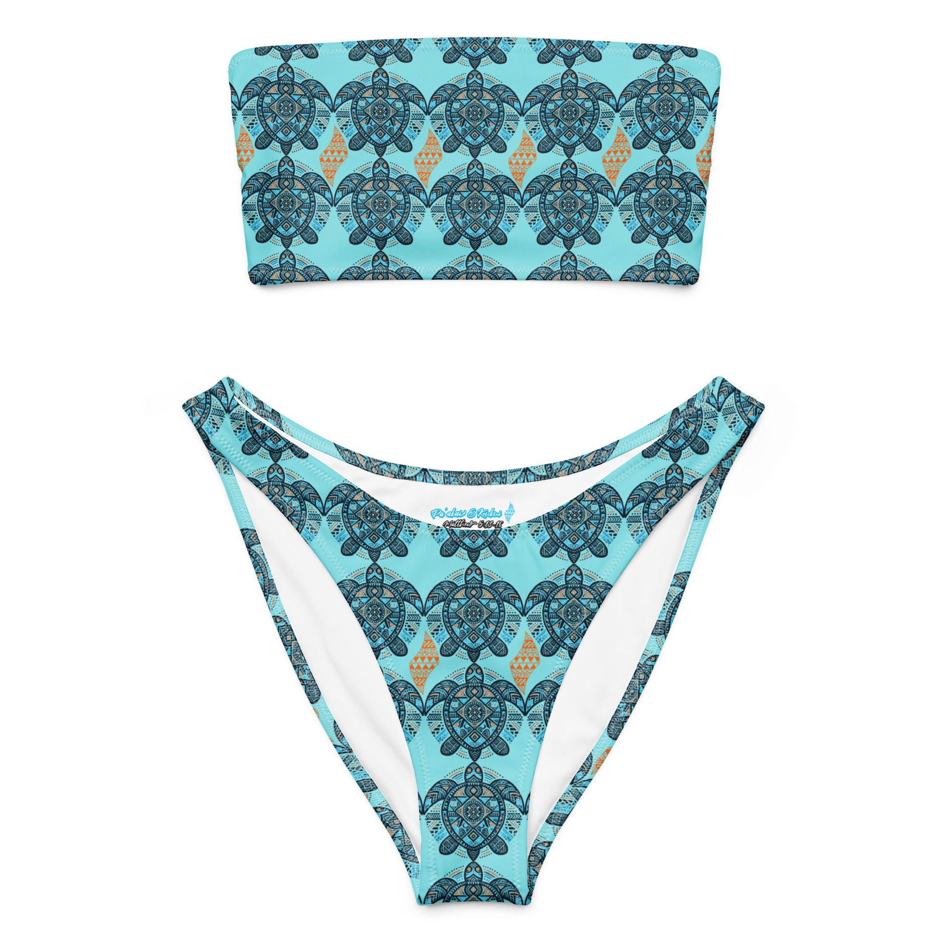 Tribal honu bandeau bikini Bandeau Bikini Pa'akai & Kukui
