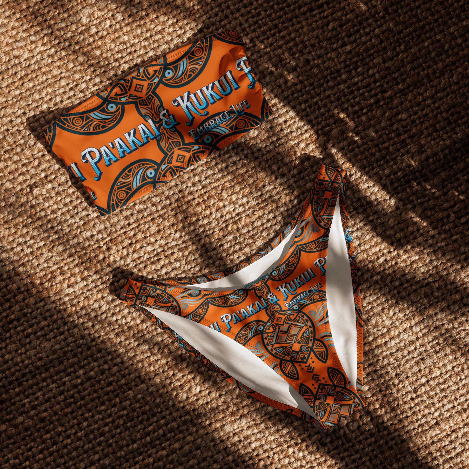 'Ālani Tribal Honu bandeau bikini Bandeau Bikini Pa'akai & Kukui