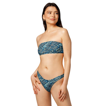 Nā Loulu 'Uli'uli Bandeau Bikini Bandeau Bikini Pa'akai & Kukui 2XS