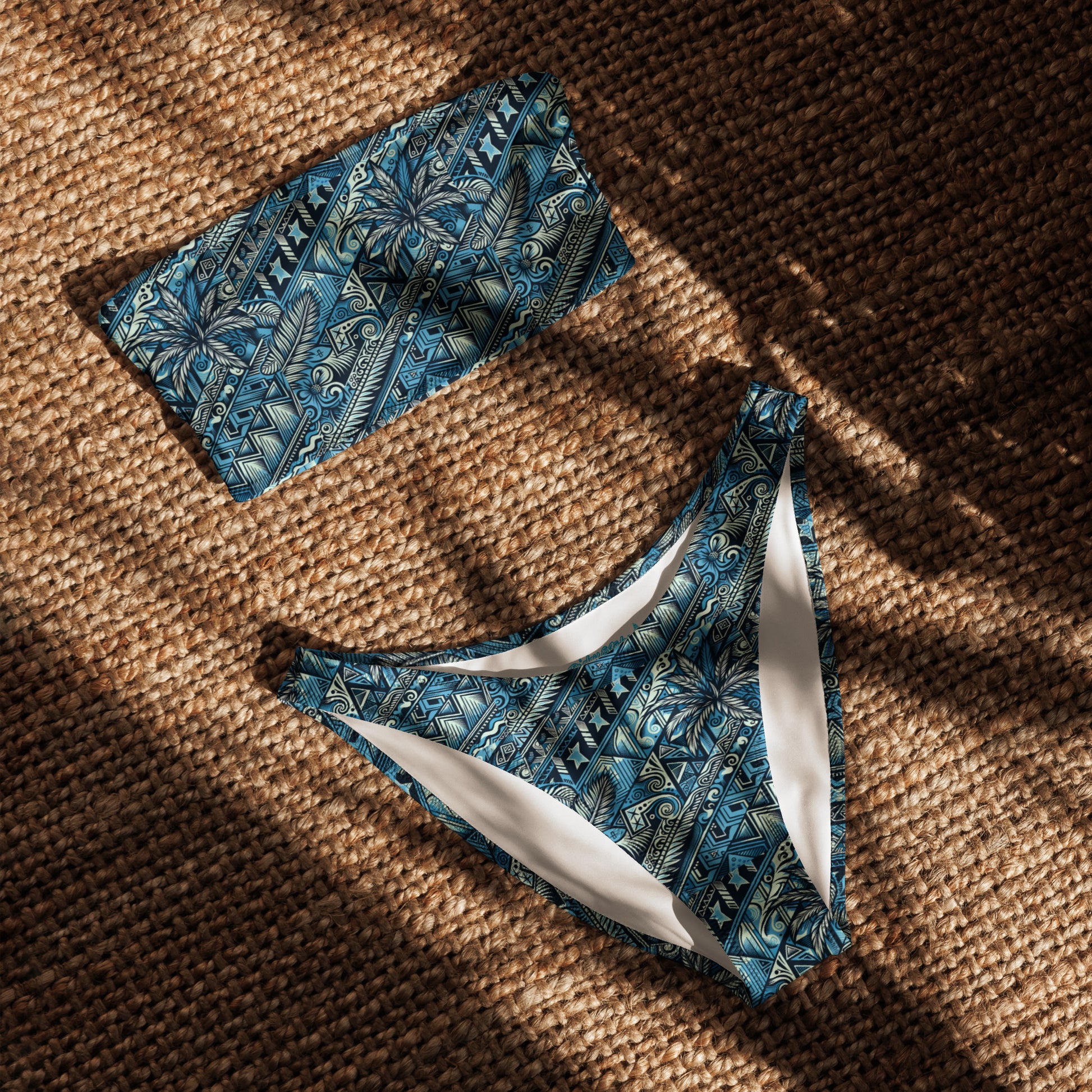 Nā Loulu 'Uli'uli Bandeau Bikini Bandeau Bikini Pa'akai & Kukui