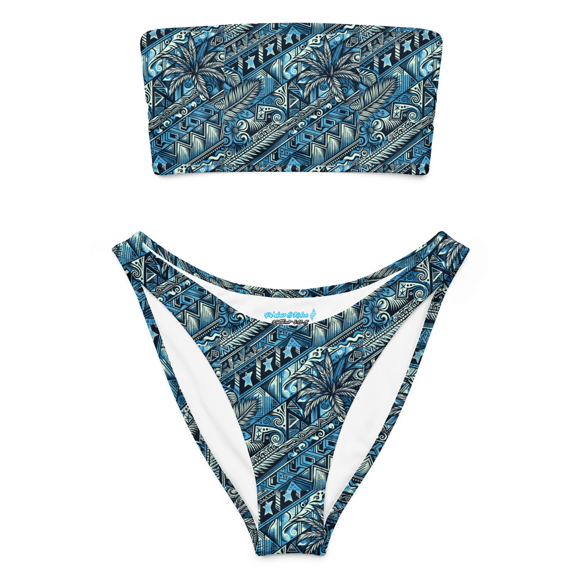 Nā Loulu 'Uli'uli Bandeau Bikini Bandeau Bikini Pa'akai & Kukui