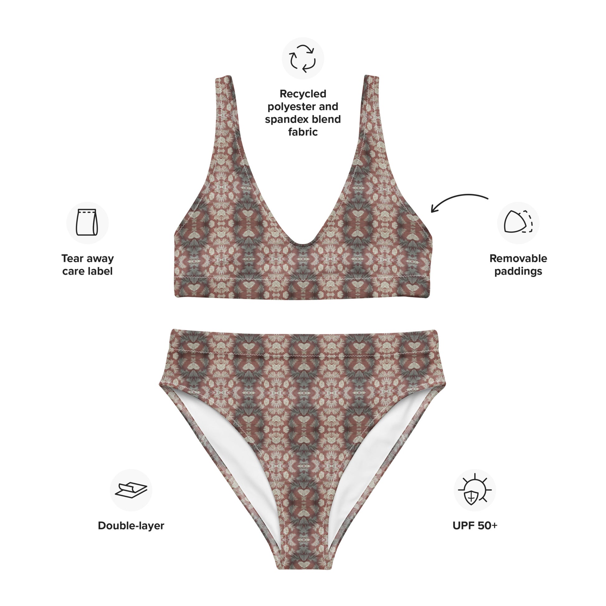 Pink Kupukupu bikini Bikini Pa'akai & Kukui