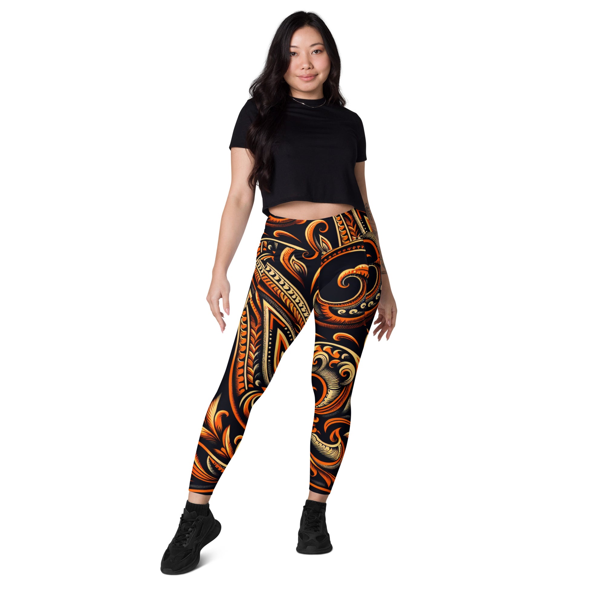 Laha'ole Pasley Leggings with pockets Yoga Leggings Pa'akai & Kukui