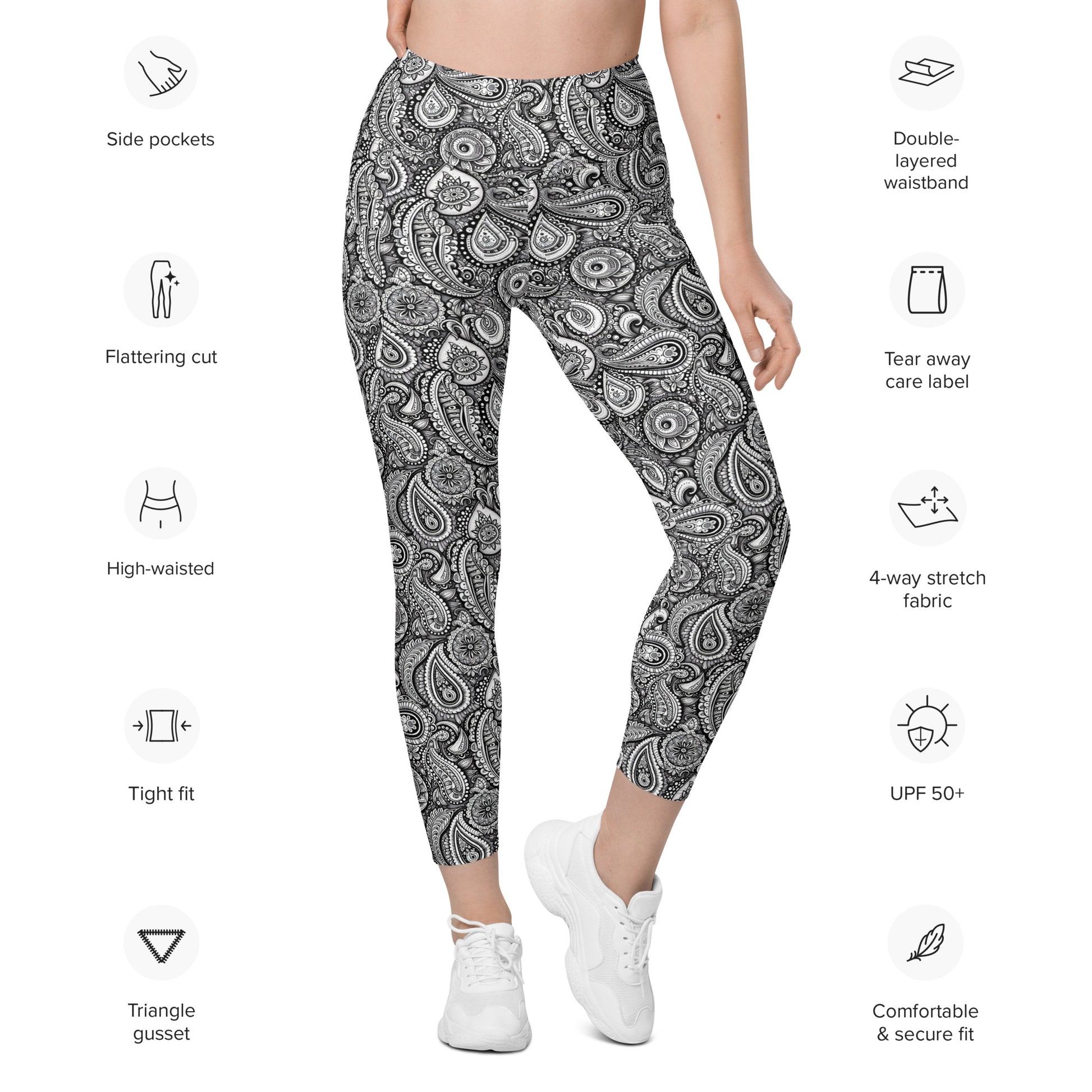 Onaona Pasley Leggings with pockets Yoga Leggings Pa'akai & Kukui