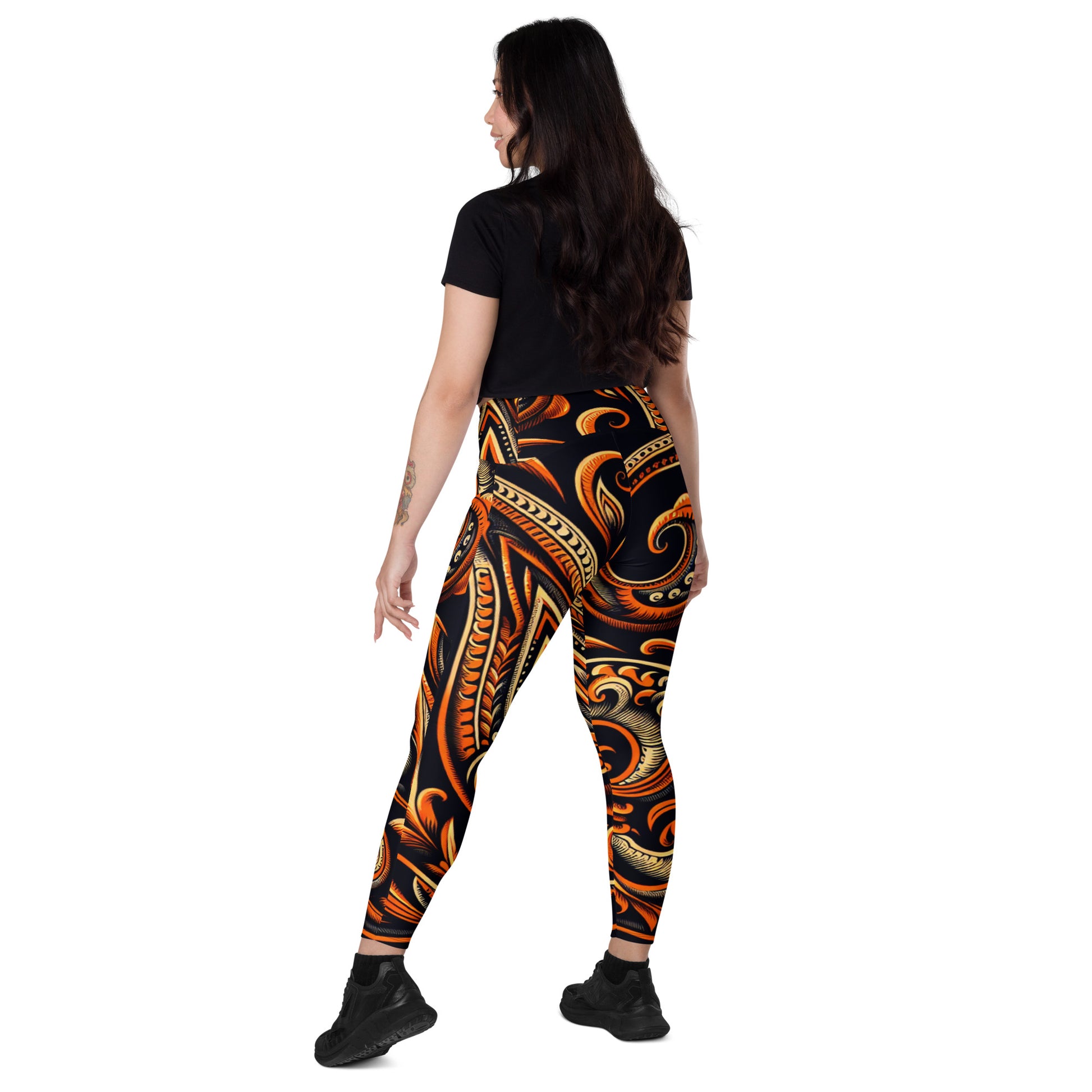 Laha'ole Pasley Leggings with pockets Yoga Leggings Pa'akai & Kukui
