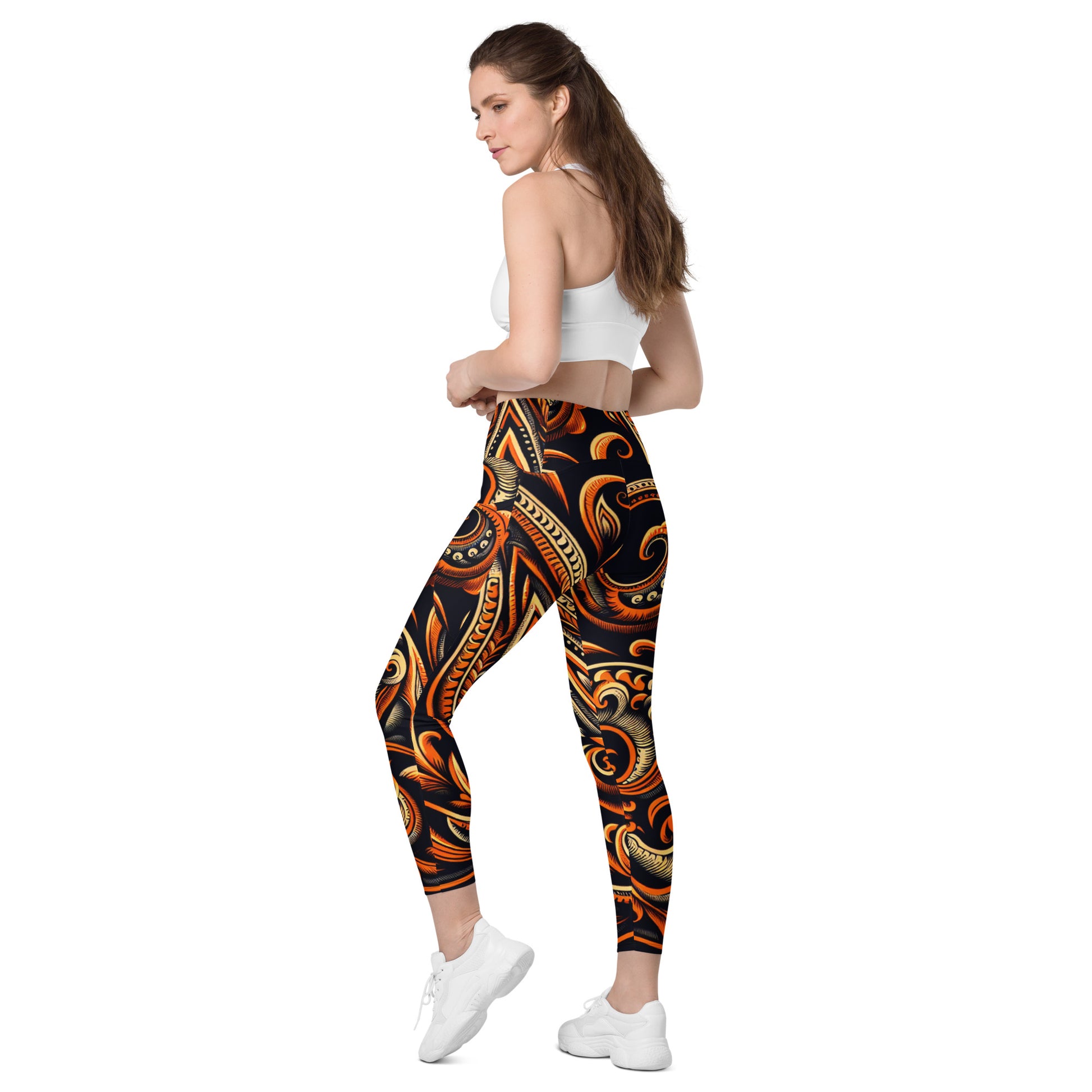 Laha'ole Pasley Leggings with pockets Yoga Leggings Pa'akai & Kukui