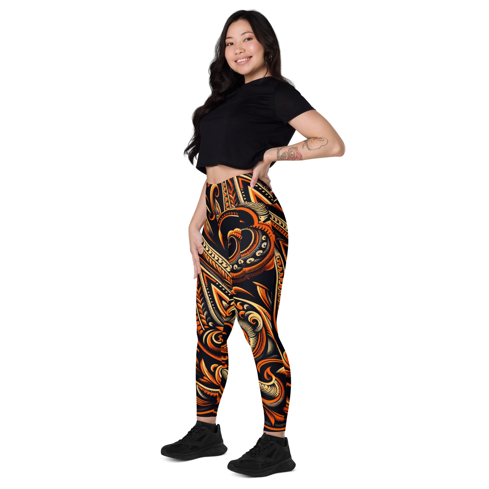 Laha'ole Pasley Leggings with pockets Yoga Leggings Pa'akai & Kukui