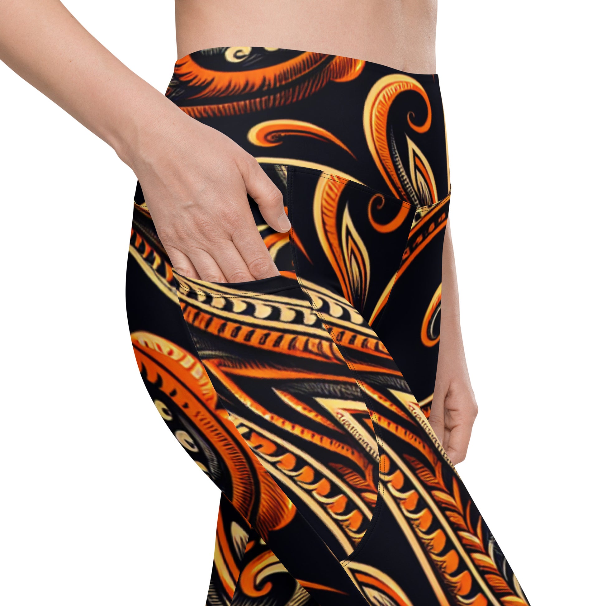Laha'ole Pasley Leggings with pockets Yoga Leggings Pa'akai & Kukui