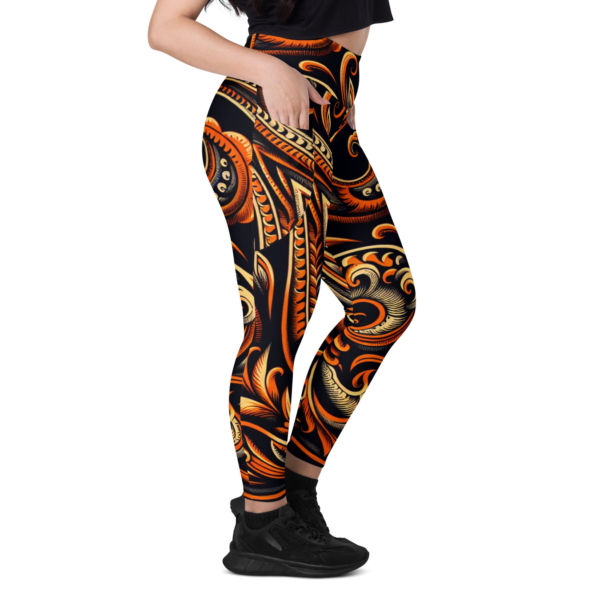 Laha'ole Pasley Leggings with pockets Yoga Leggings Pa'akai & Kukui