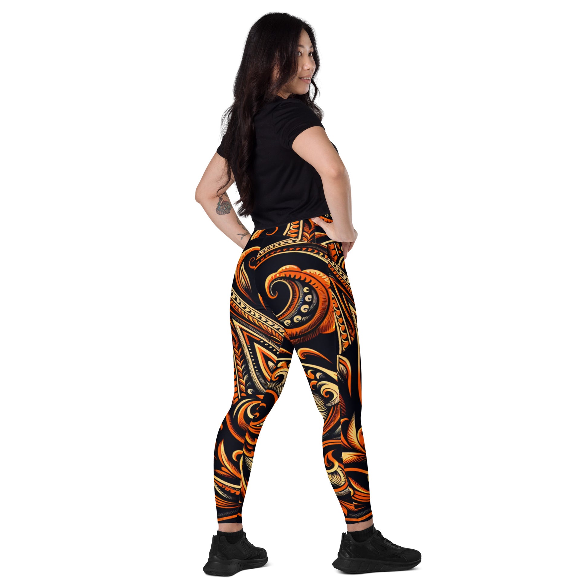 Laha'ole Pasley Leggings with pockets Yoga Leggings Pa'akai & Kukui