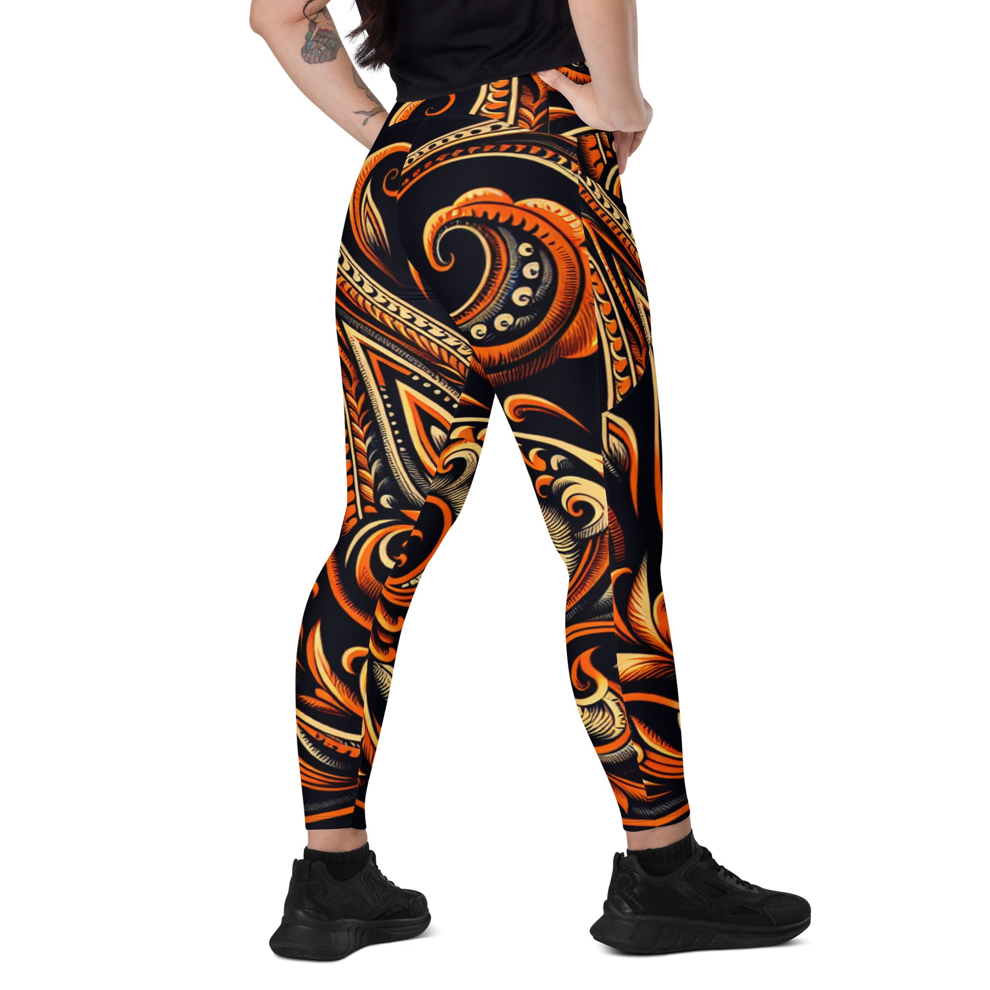 Laha'ole Pasley Leggings with pockets Yoga Leggings Pa'akai & Kukui