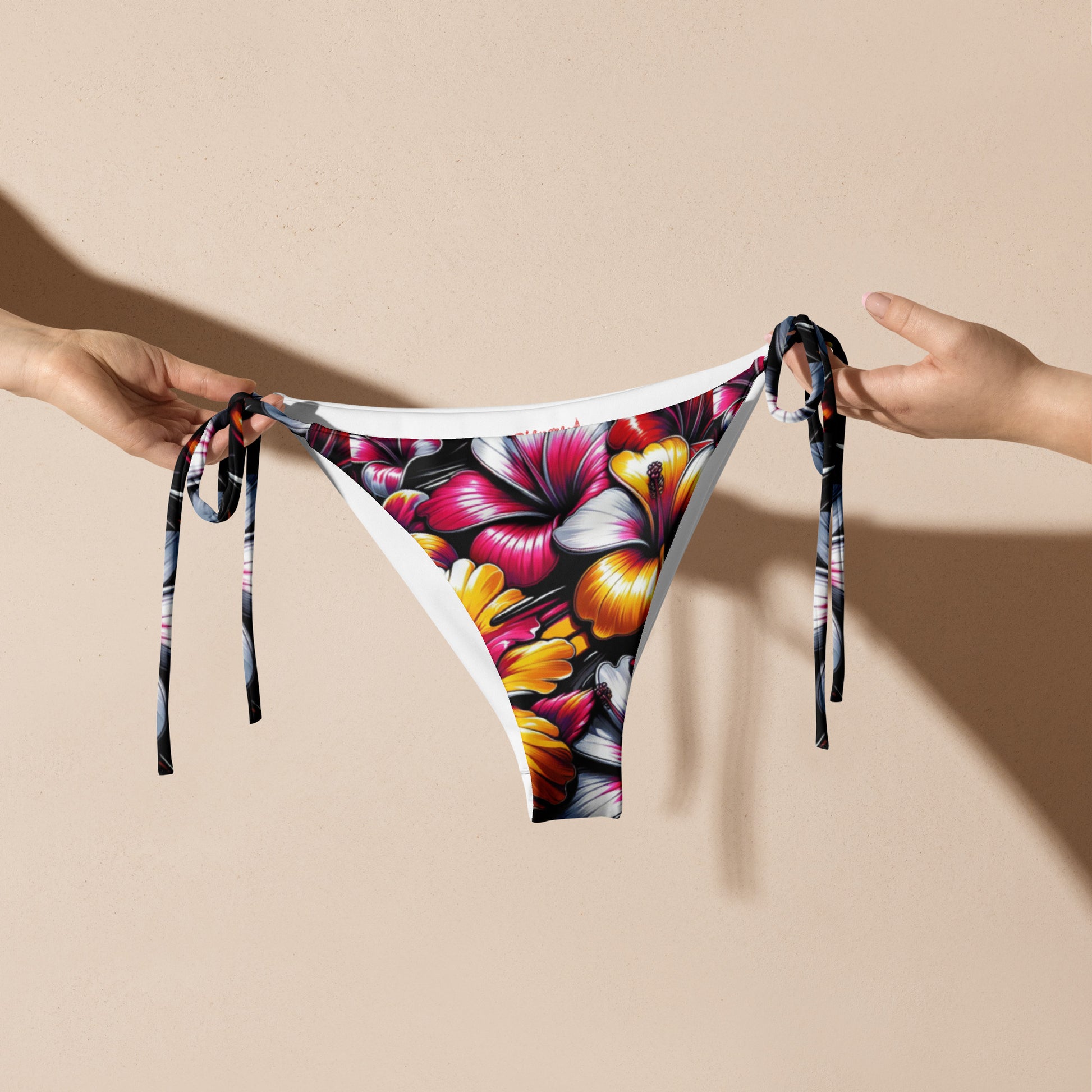 Rose Gold Hibiscus String Bikini bottom Bikini Bottom Pa'akai & Kukui