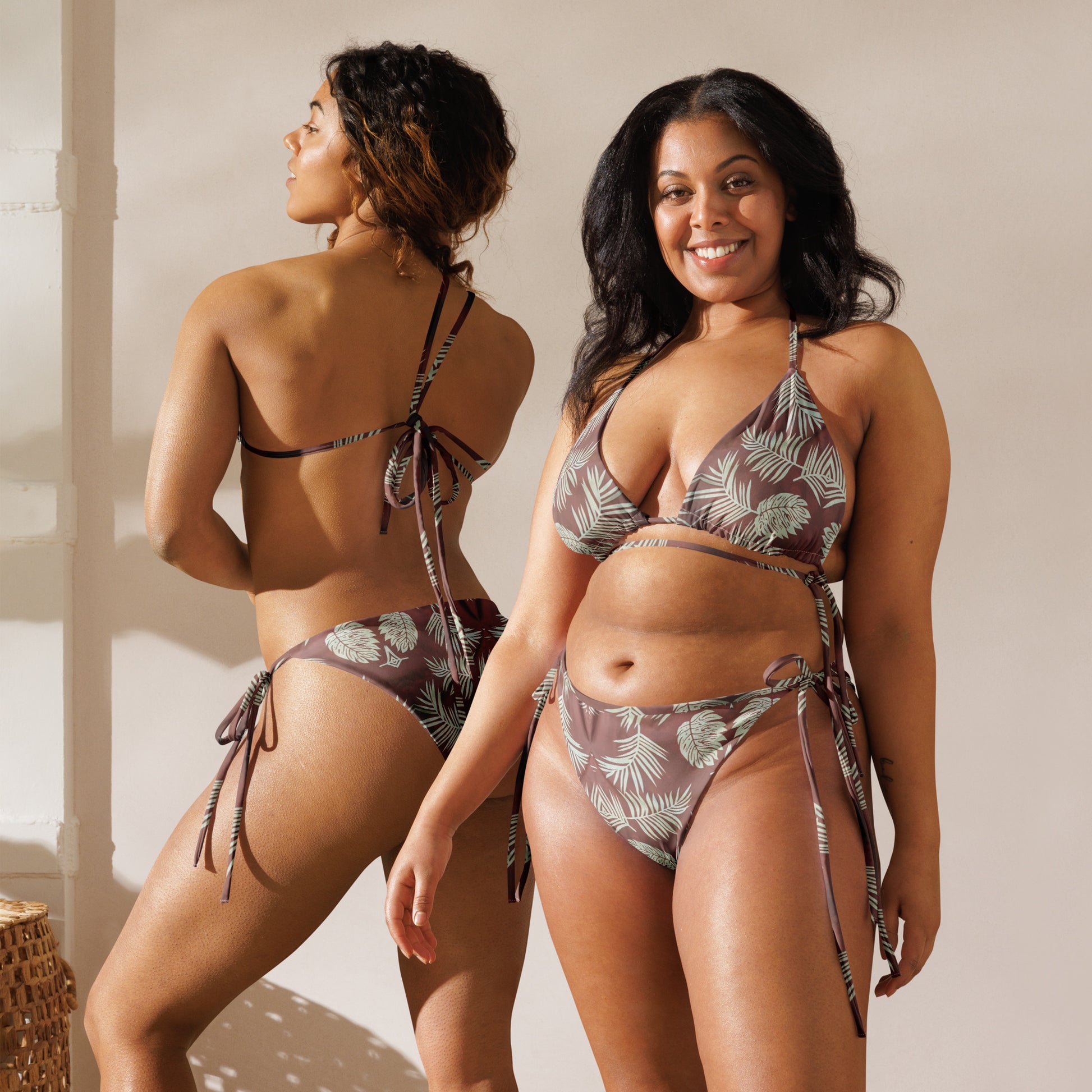 Pink Kupukupu string bikini Bikini Pa'akai & Kukui
