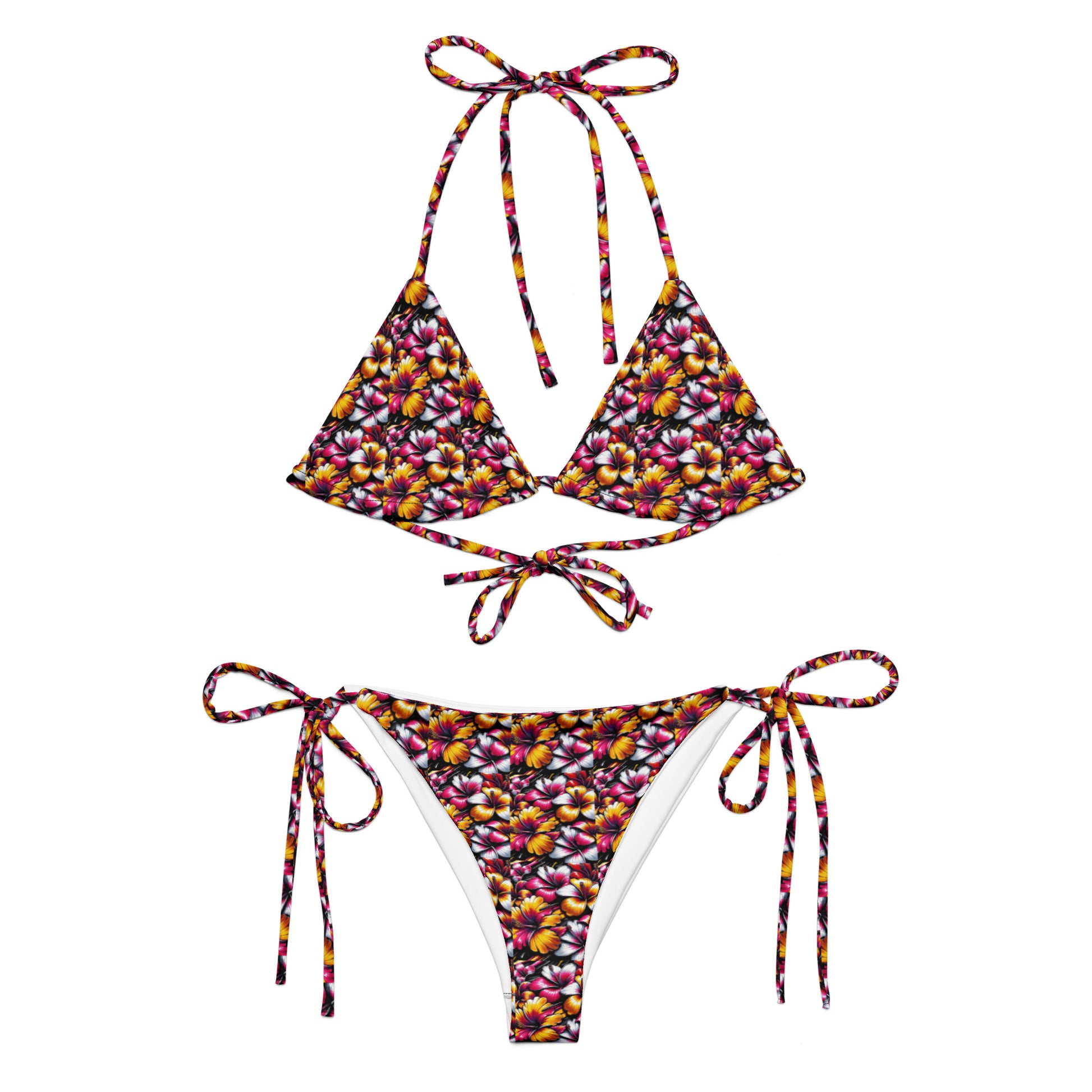 Rose Gold Hibiscus string bikini Bikini Pa'akai & Kukui