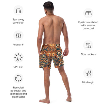 Japanese Wave Art Swim Trunks