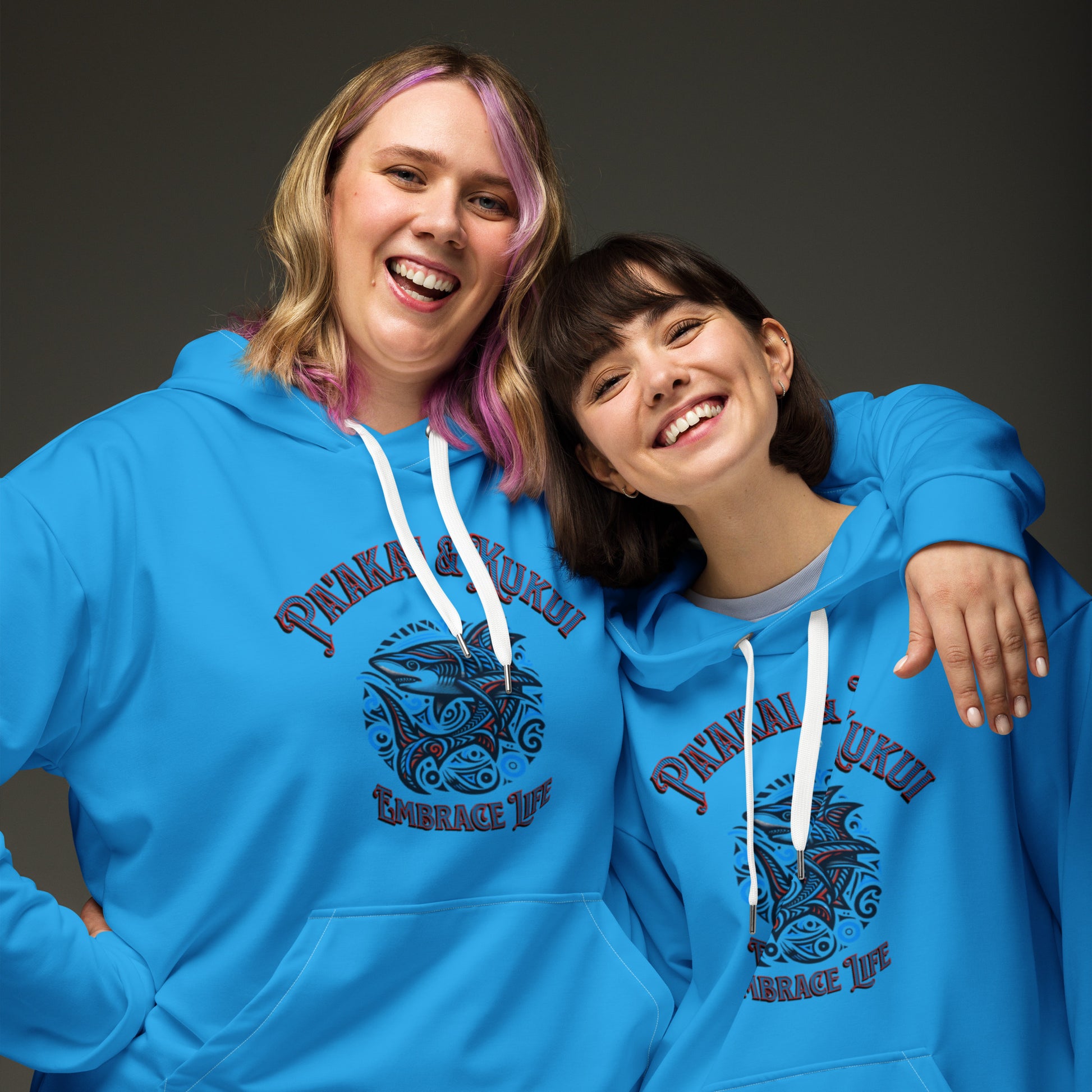 Tribal Shark Hoodie Pullover Hoodie Pa'akai & Kukui