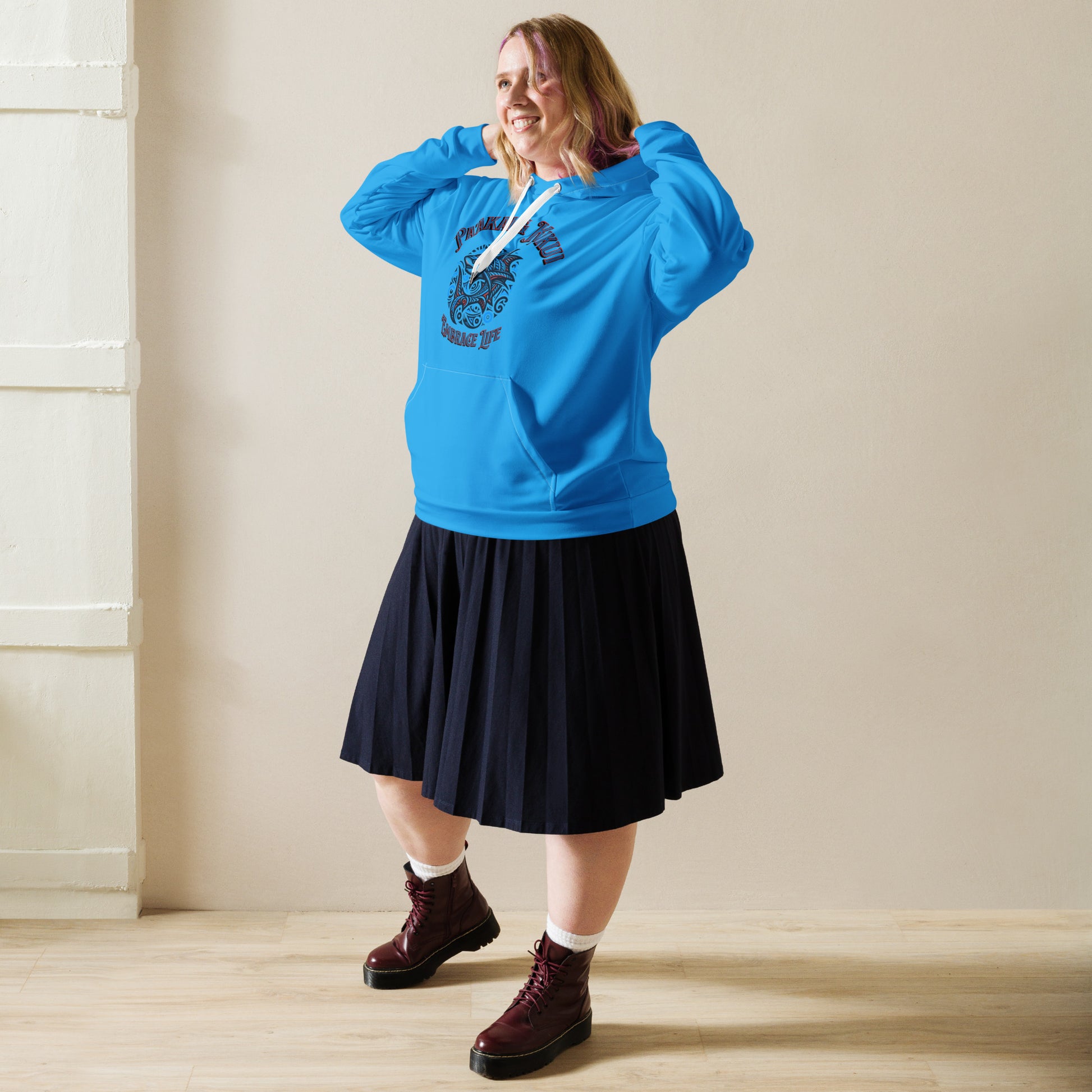 Tribal Shark Hoodie Pullover Hoodie Pa'akai & Kukui