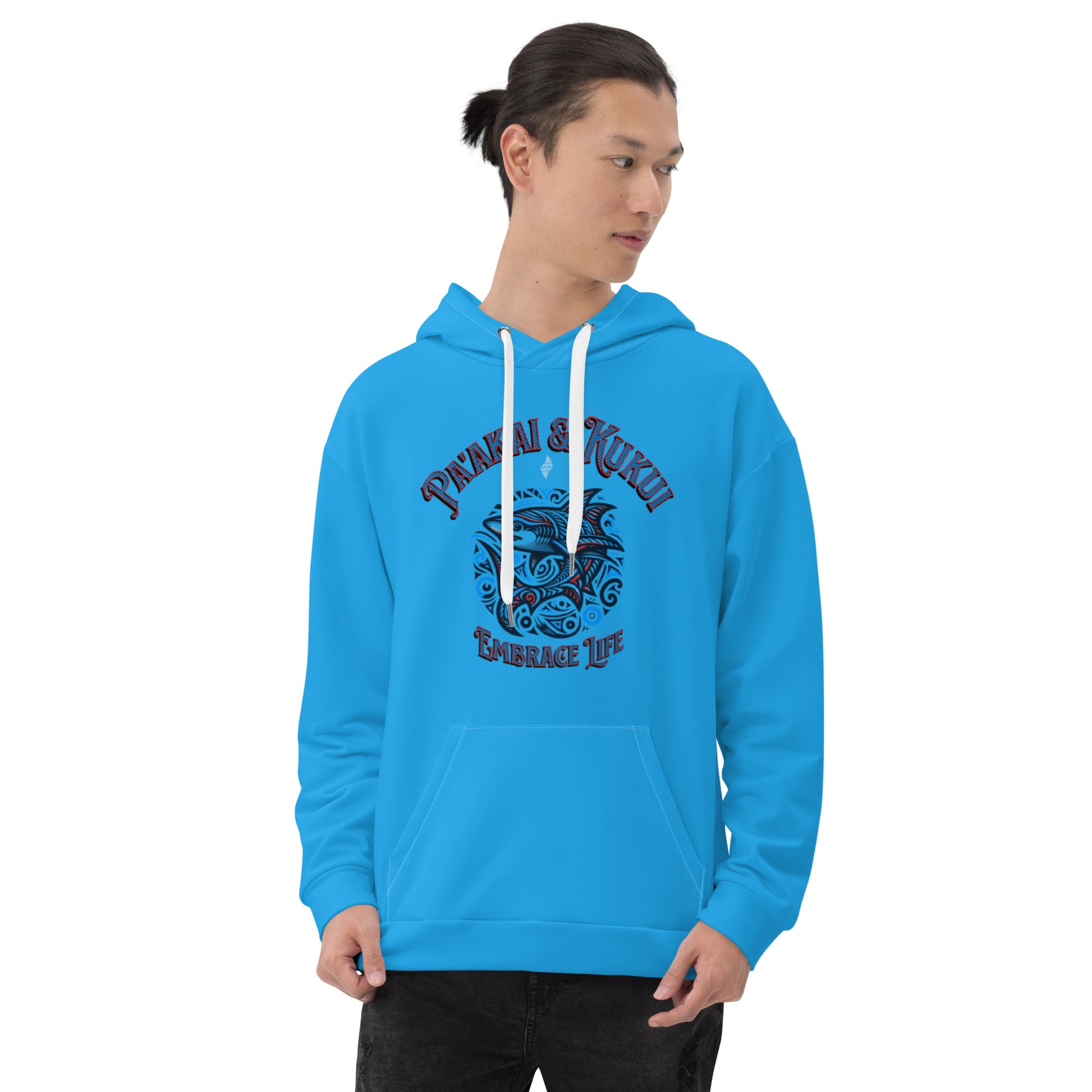 Tribal Shark Hoodie Pullover Hoodie Pa'akai & Kukui