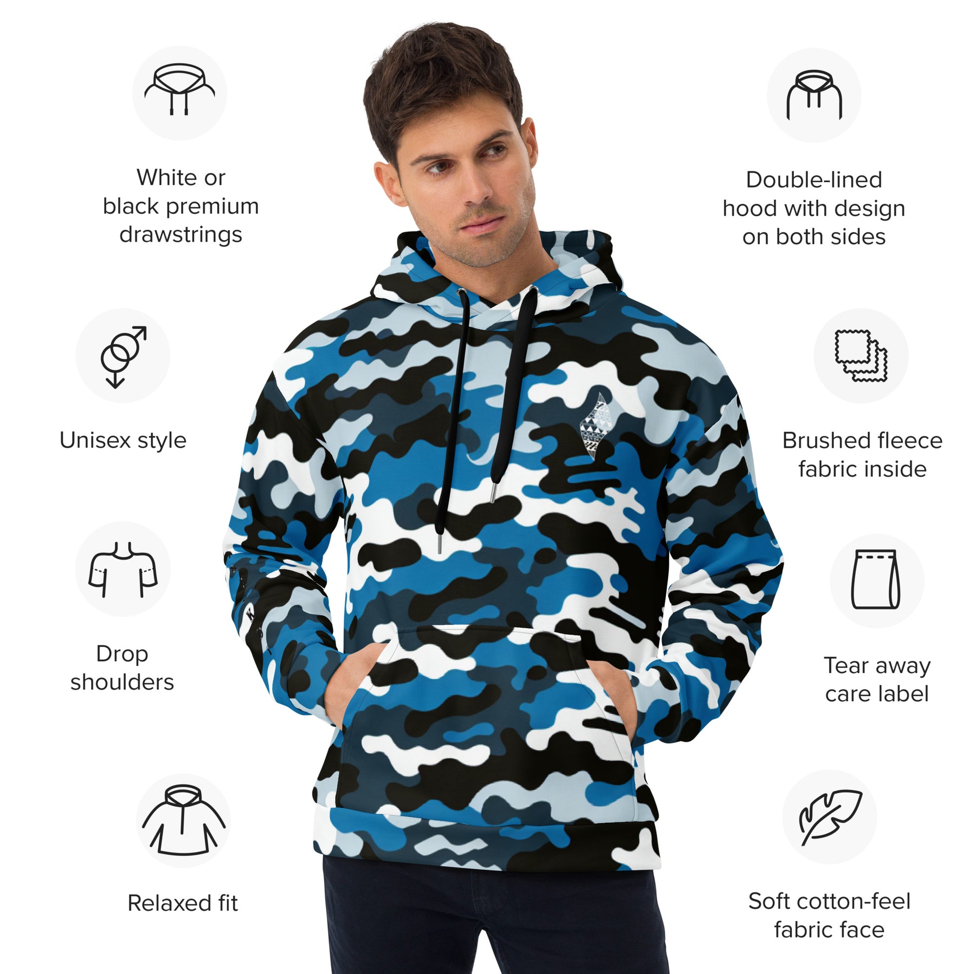Kānāwai Koa Hoodie Pullover Hoodie Pa'akai & Kukui