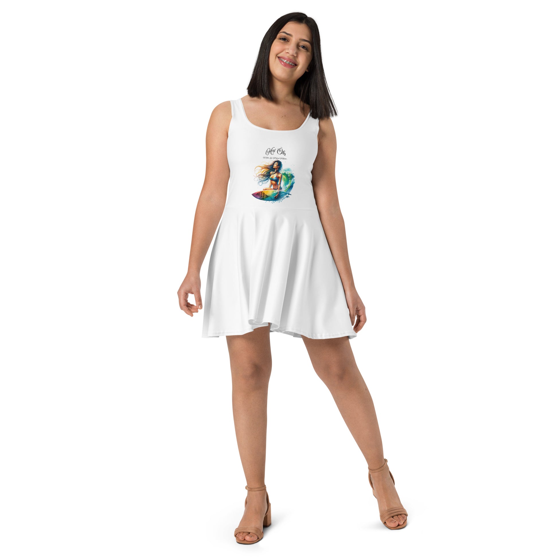 Womens' Embrace Life Skater Dress Dress Pa'akai & Kukui