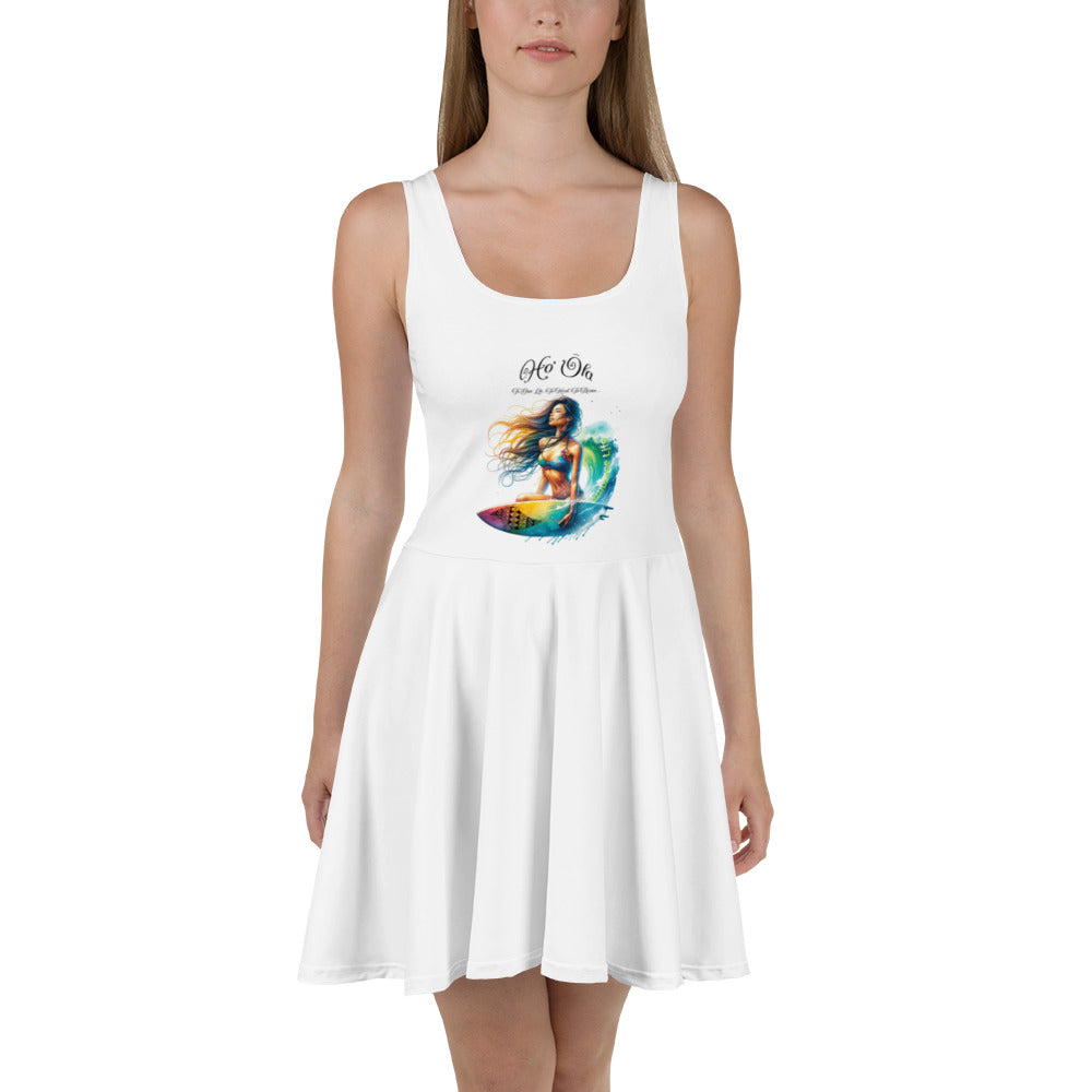 Womens' Embrace Life Skater Dress Dress Pa'akai & Kukui