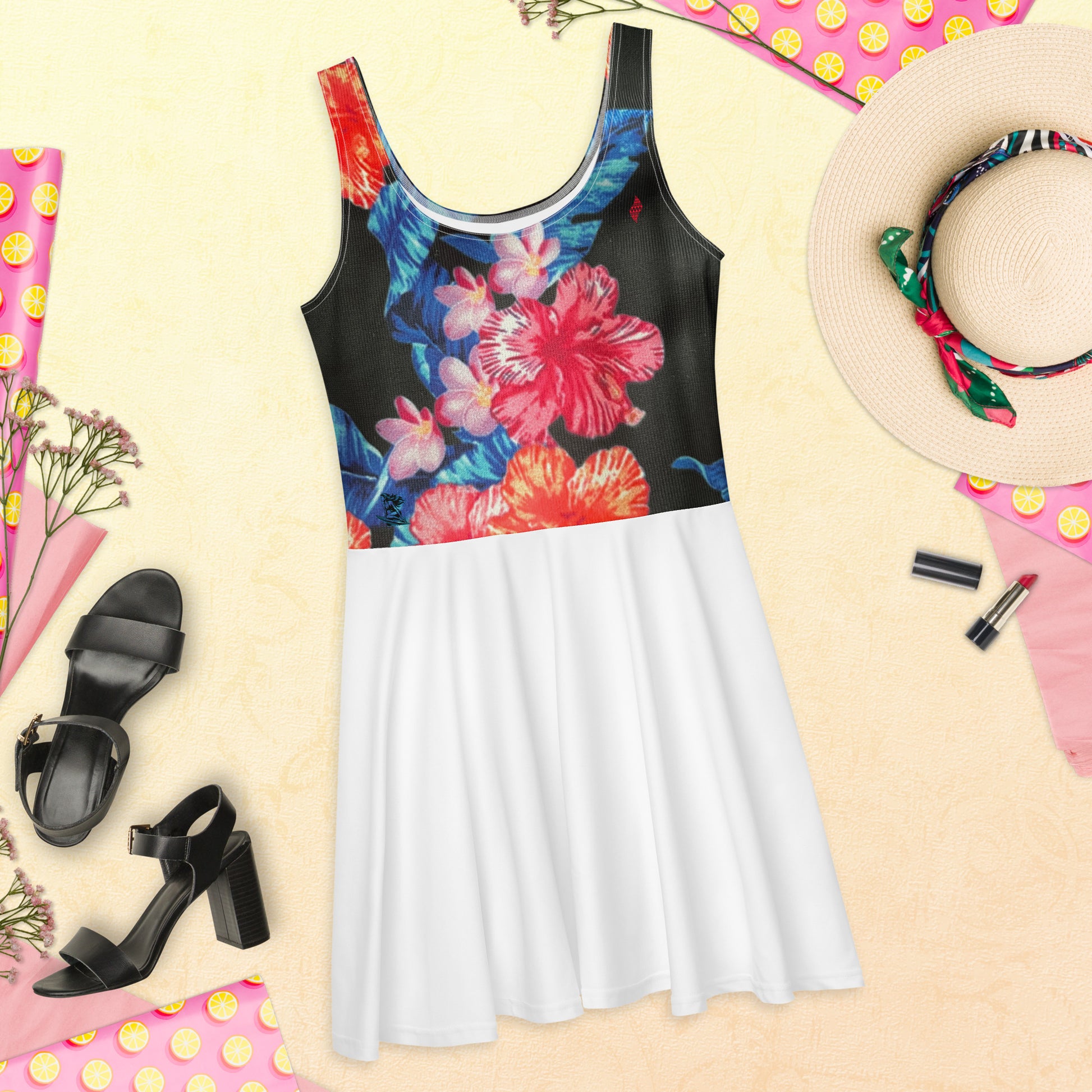 Ho'ōla (To Give Life, To Heal, To Revive) Floral Skater Dress Summer/Skater Dress Pa'akai & Kukui