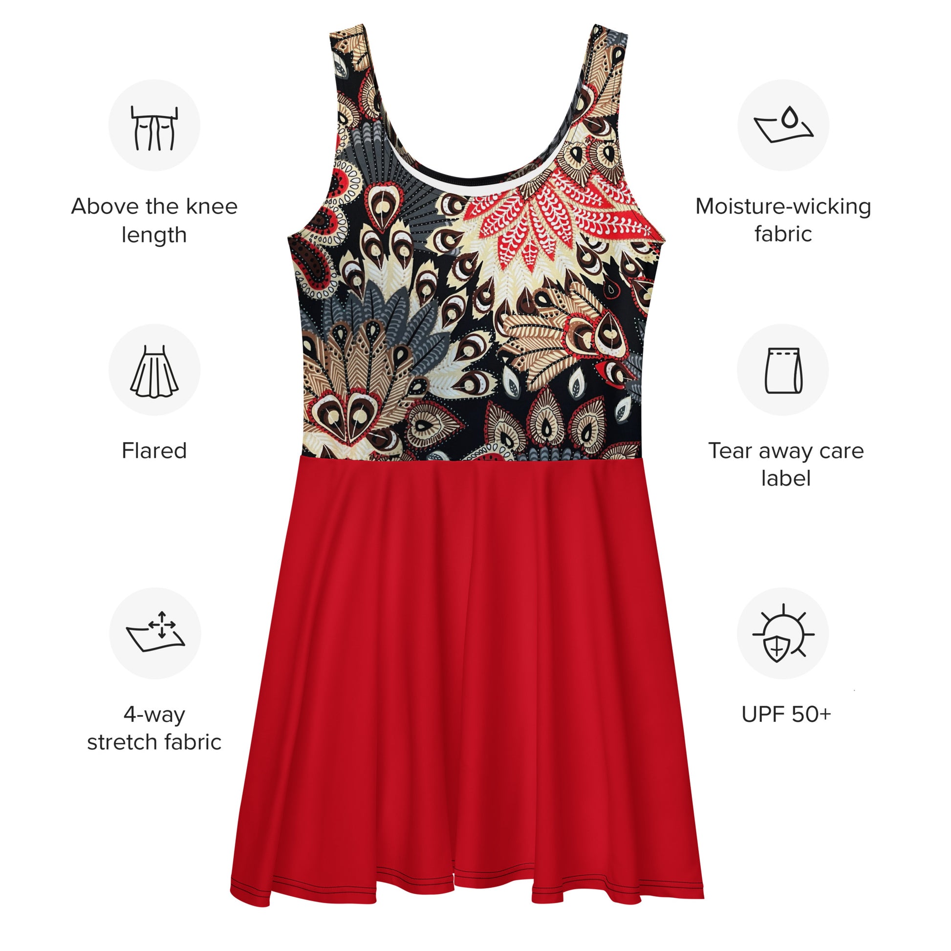 Maika'i Red Dress Dress Pa'akai & Kukui