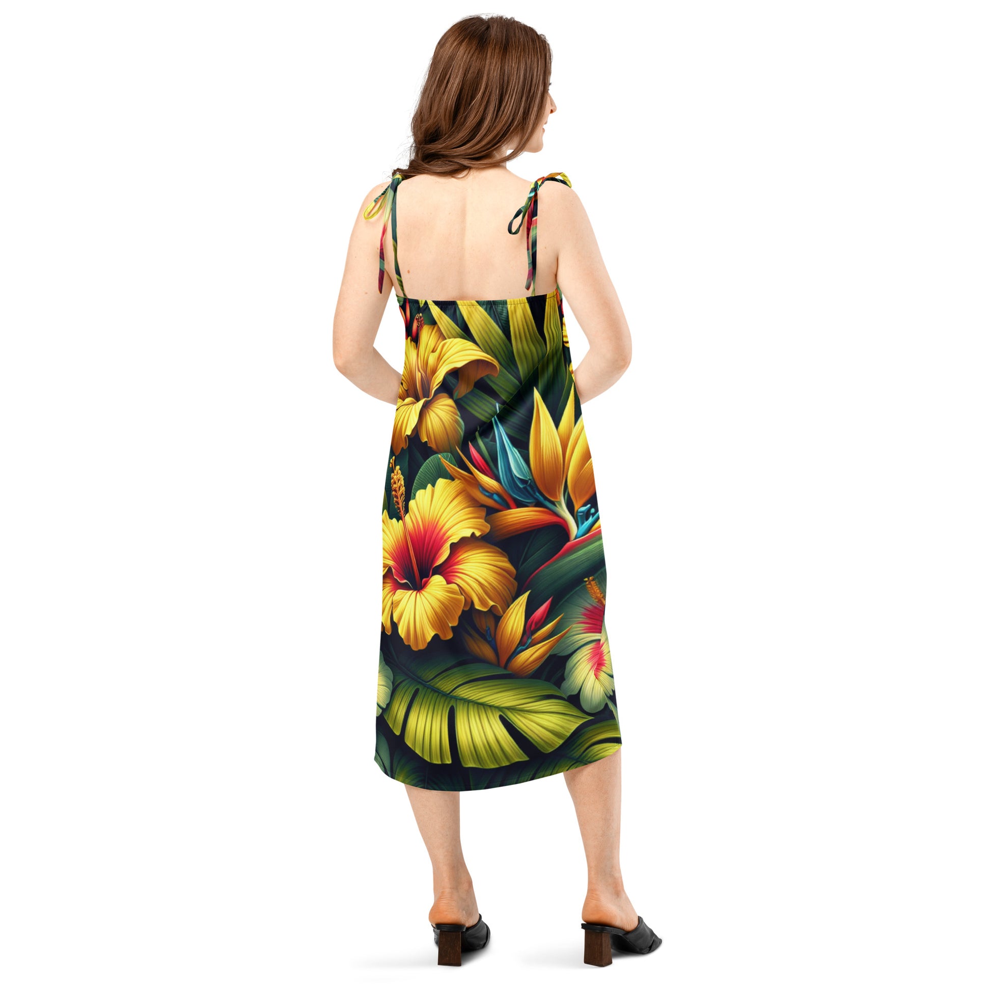 Nā Pua Nani - Tie-strap midi dress Dress Pa'akai & Kukui
