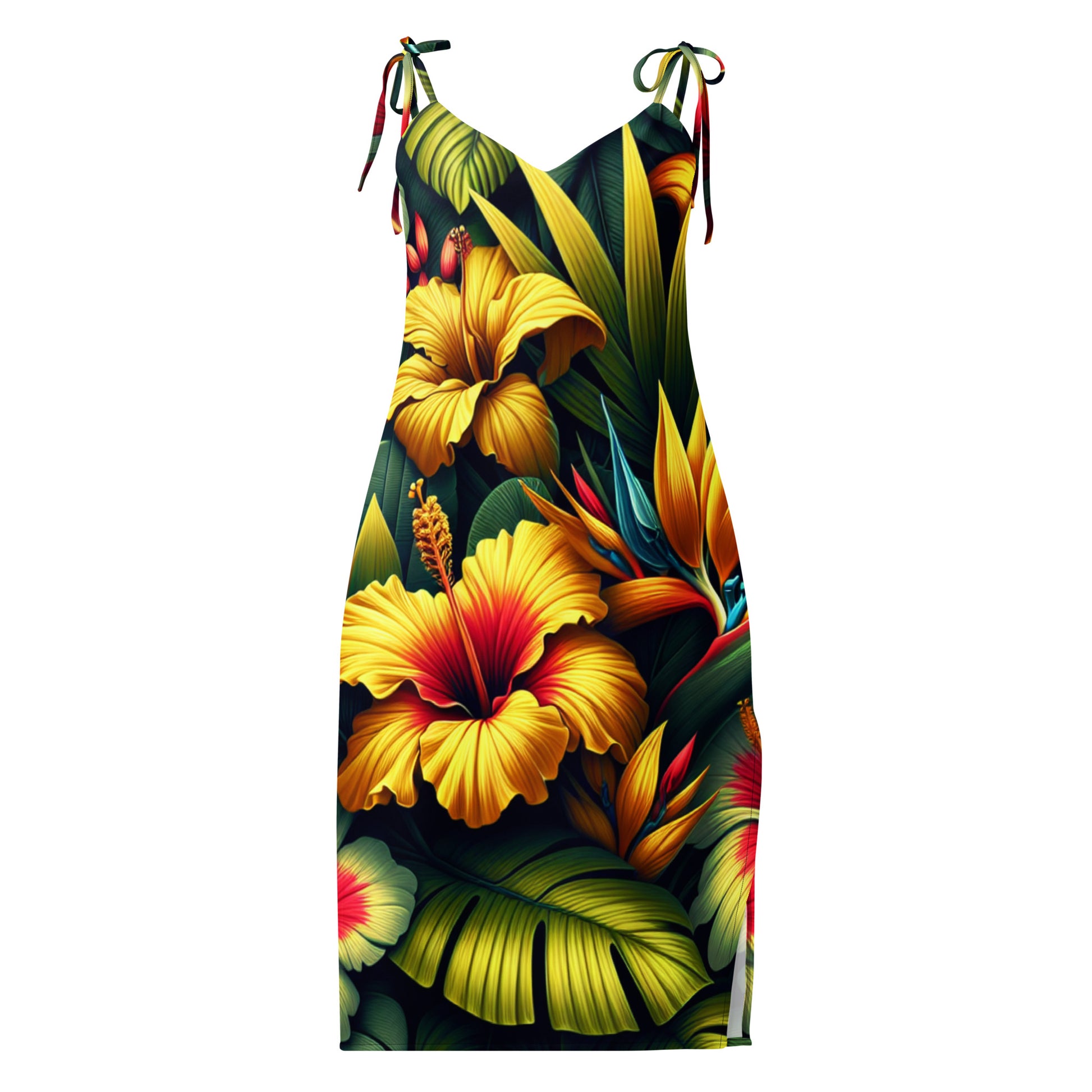 Nā Pua Nani - Tie-strap midi dress Dress Pa'akai & Kukui