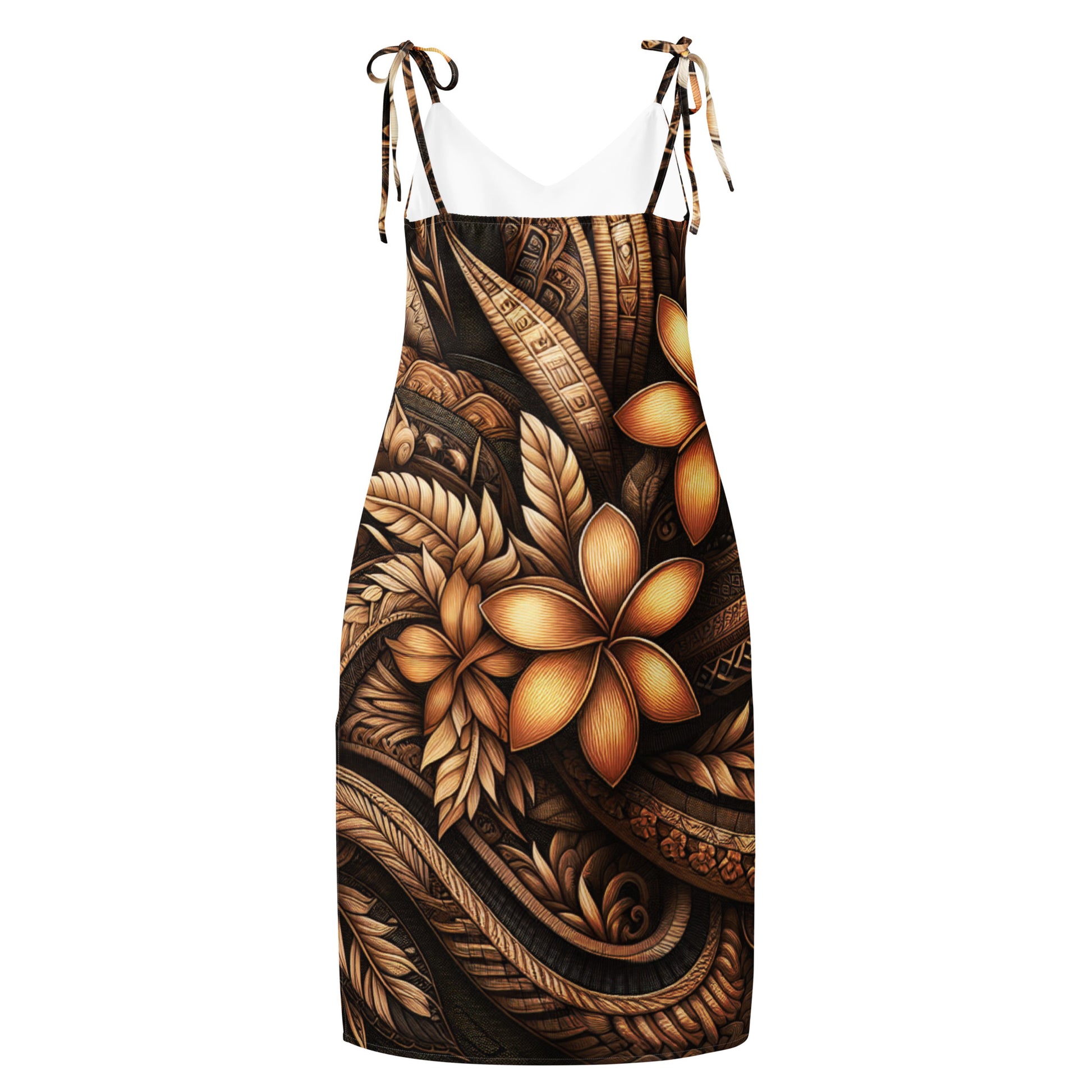 Lū'au 'Ohana Tie-strap midi dress Dress Pa'akai & Kukui