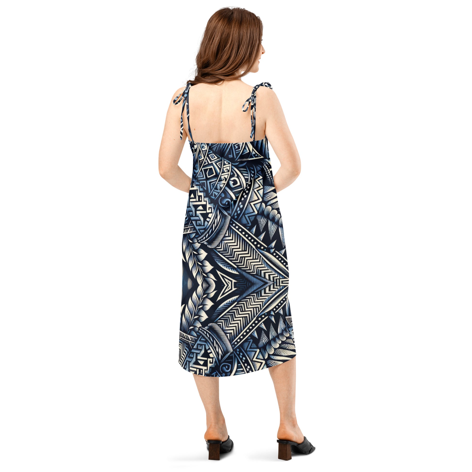 Koa Wahine - Tie-strap midi dress Dress Pa'akai & Kukui