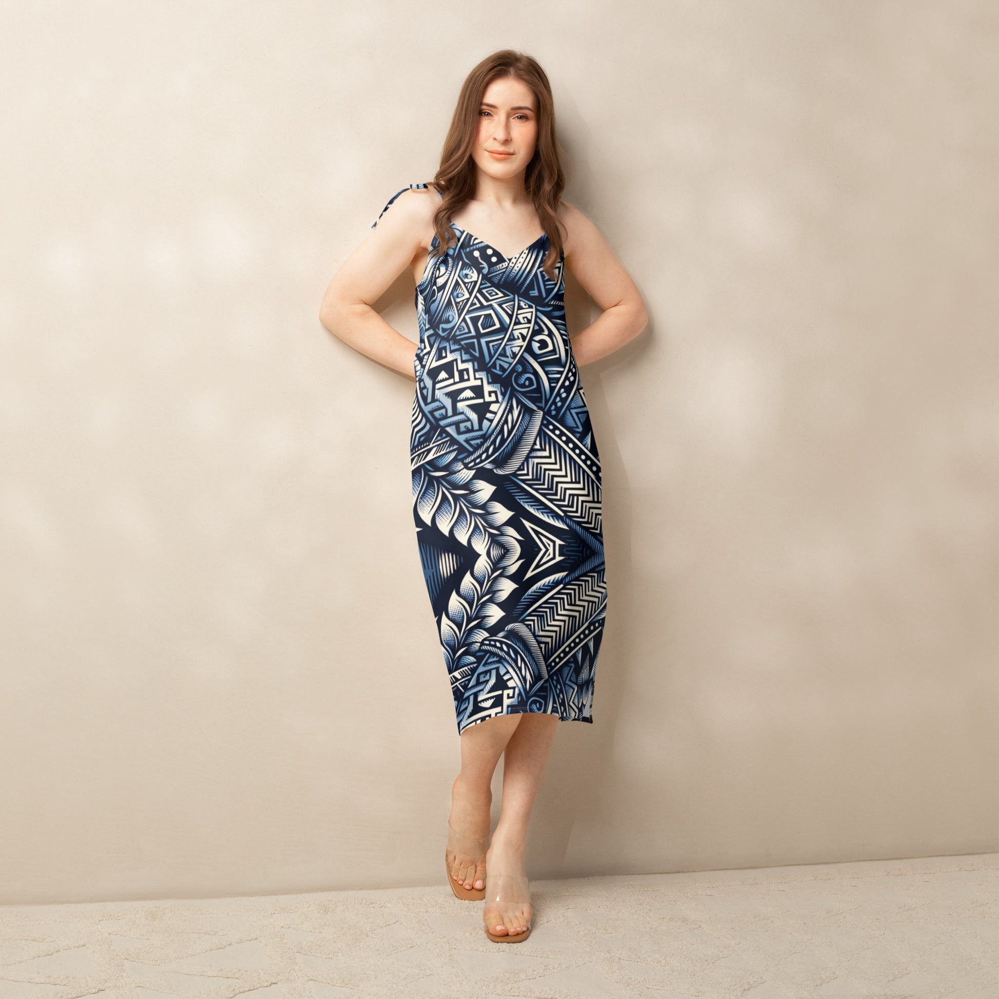 Koa Wahine - Tie-strap midi dress Dress Pa'akai & Kukui