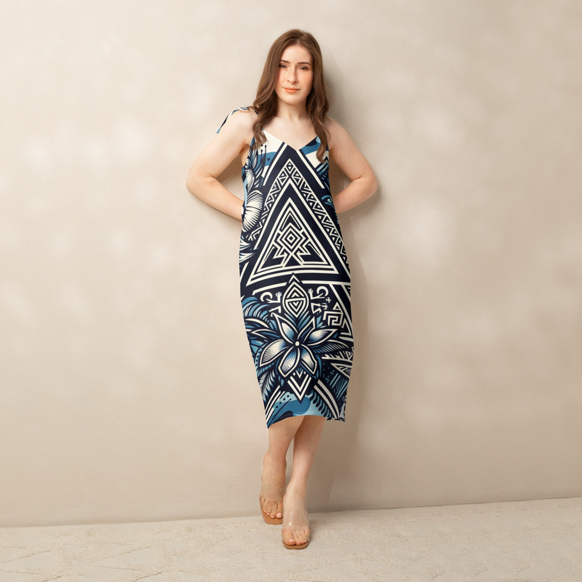 Koa Wahine - Tie-strap midi dress Dress Pa'akai & Kukui
