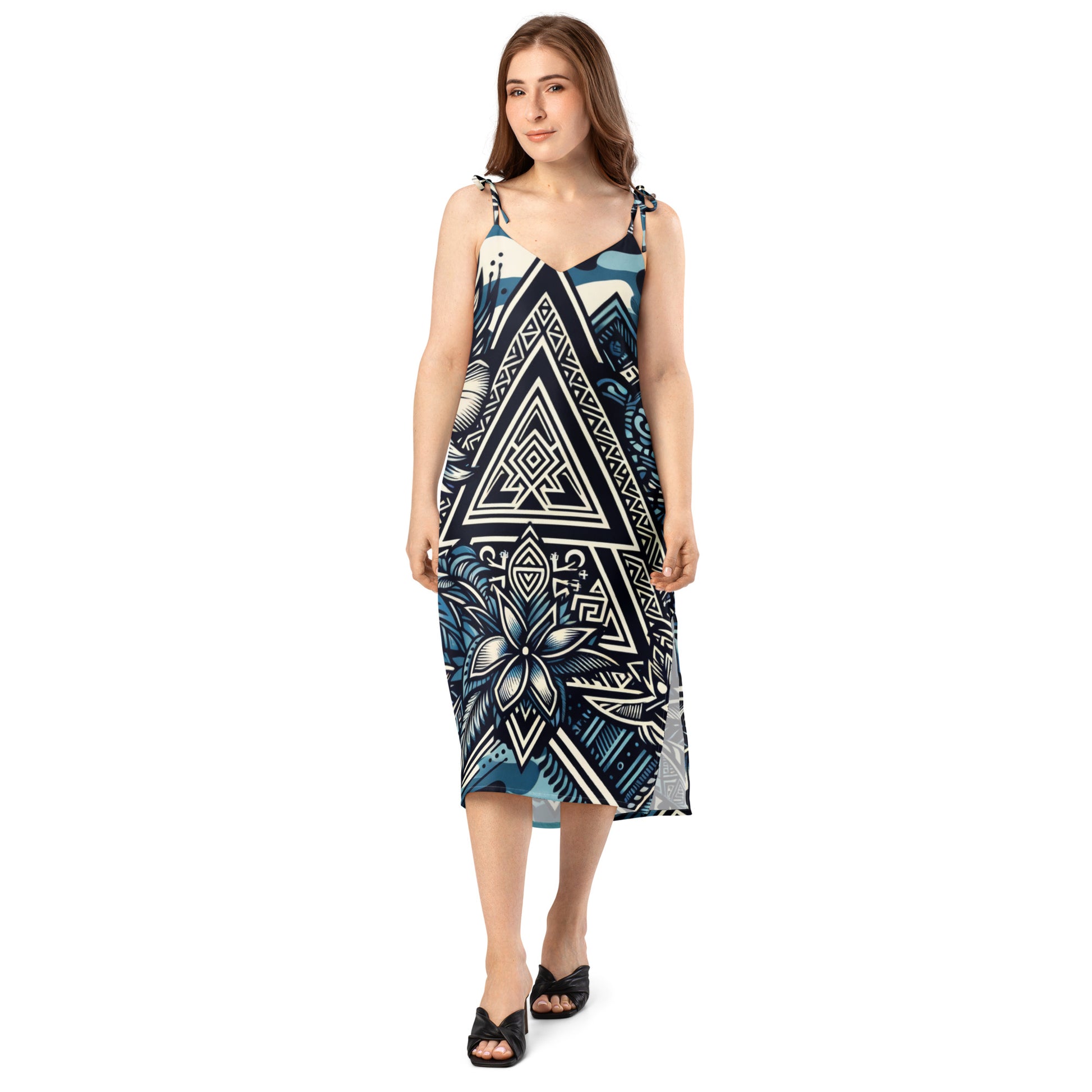 Koa Wahine - Tie-strap midi dress Dress Pa'akai & Kukui